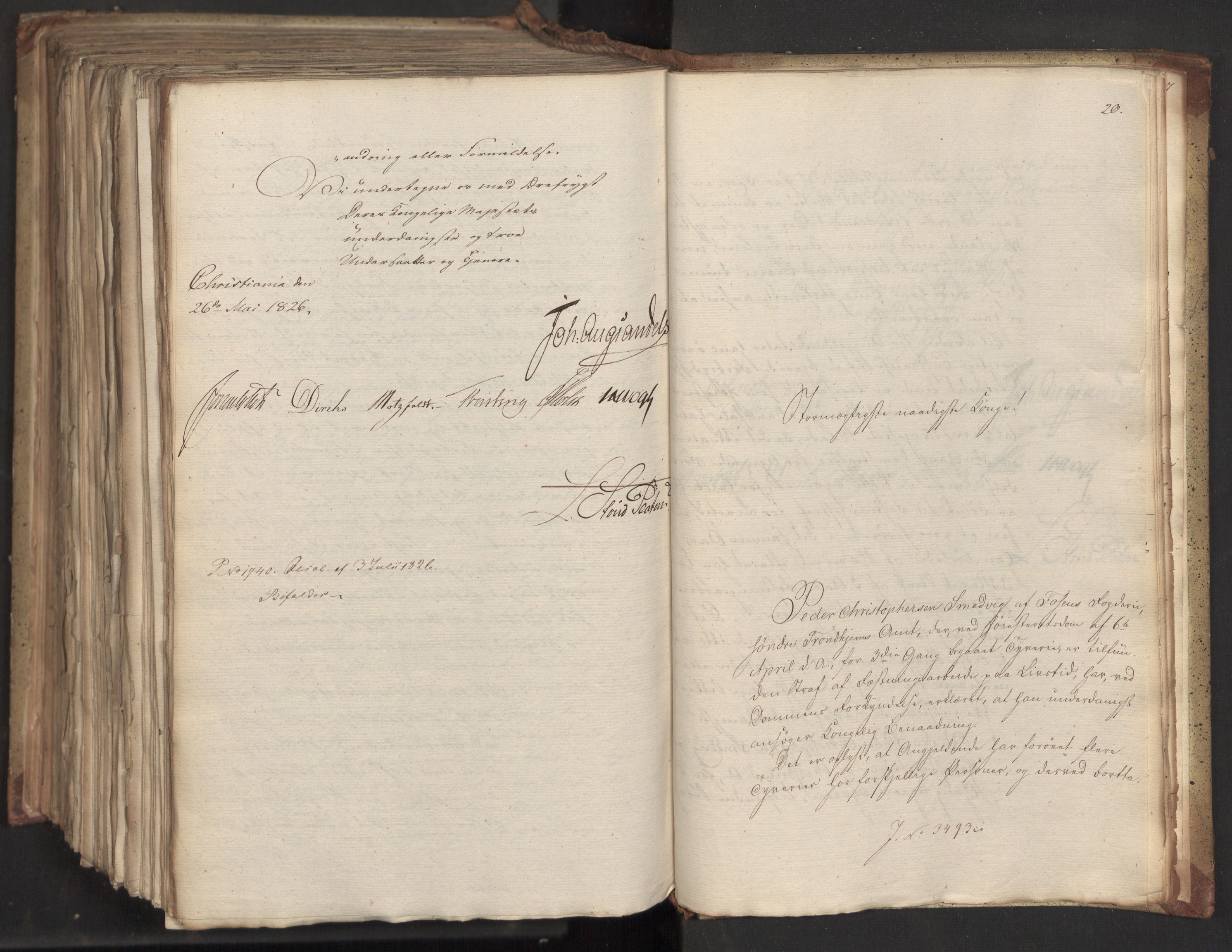 Statsrådsavdelingen i Stockholm, AV/RA-S-1003/D/Da/L0046: Regjeringsinnstillinger nr. 3308-3500, 1826, p. 514