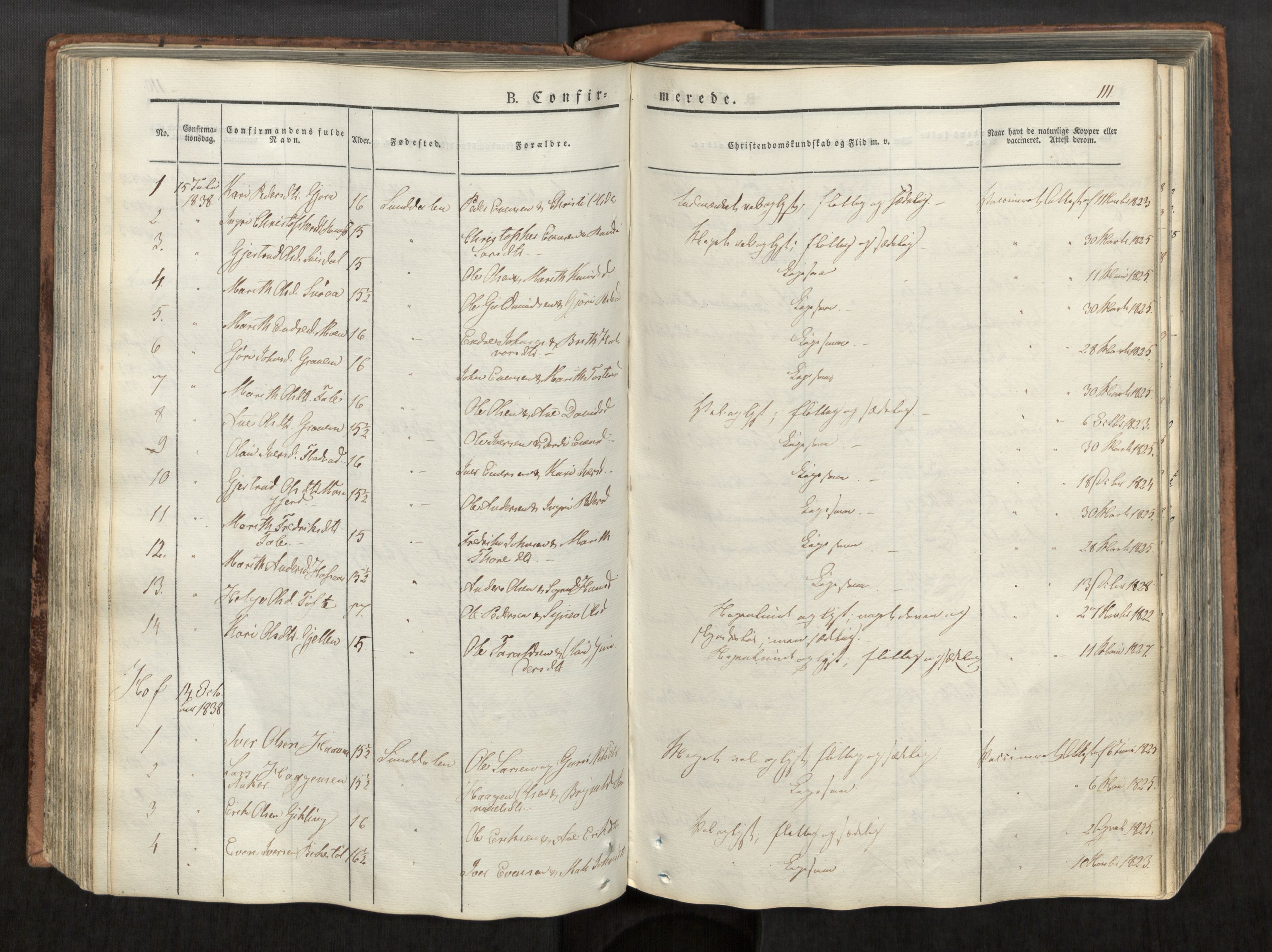 Ministerialprotokoller, klokkerbøker og fødselsregistre - Møre og Romsdal, AV/SAT-A-1454/590/L1012: Parish register (official) no. 590A04, 1832-1846, p. 111