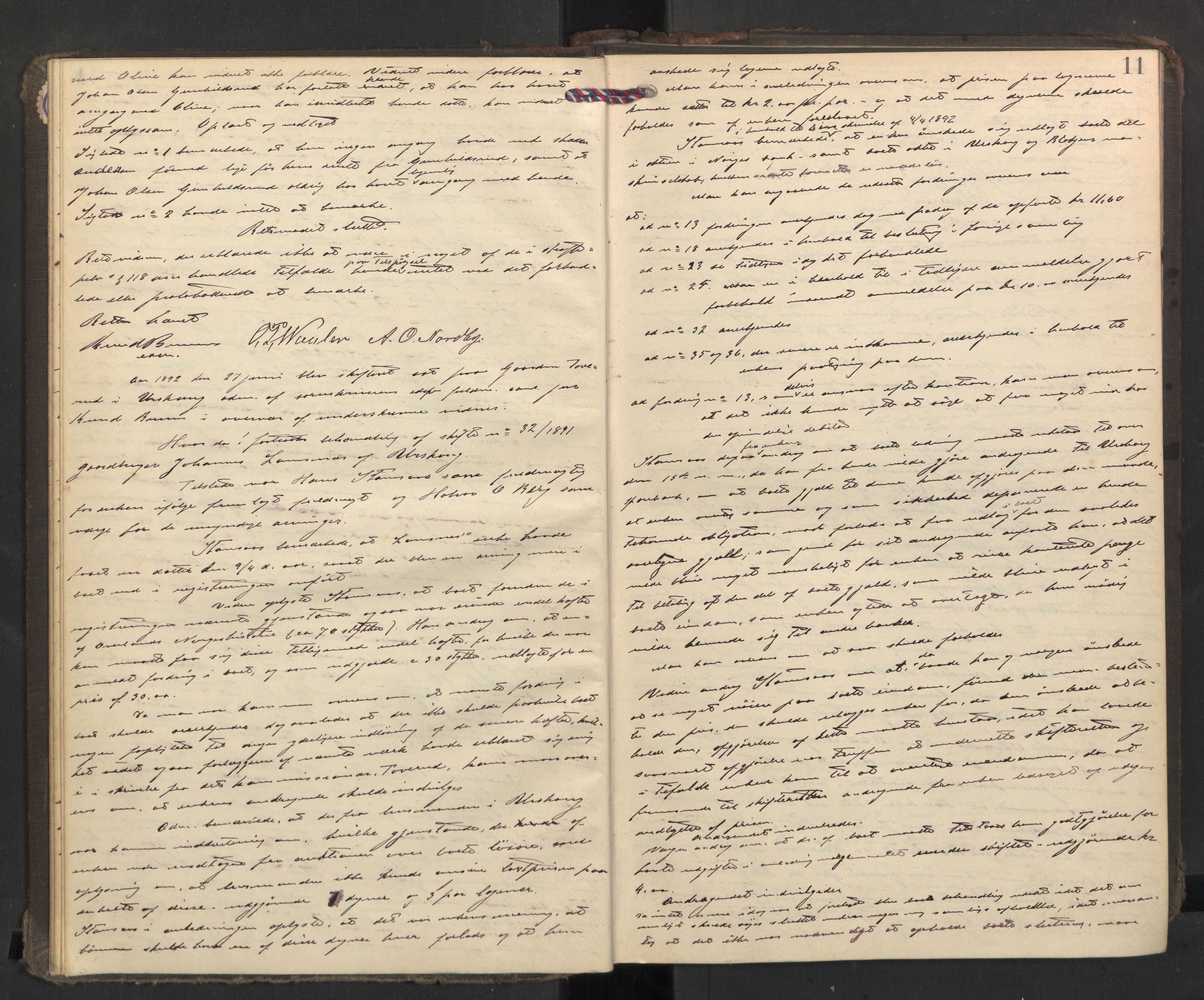 Nedre Romerike sorenskriveri, AV/SAO-A-10469/F/Fc/L0038: Ekstrarettsprotokoll, 1892-1896, p. 10b-11a
