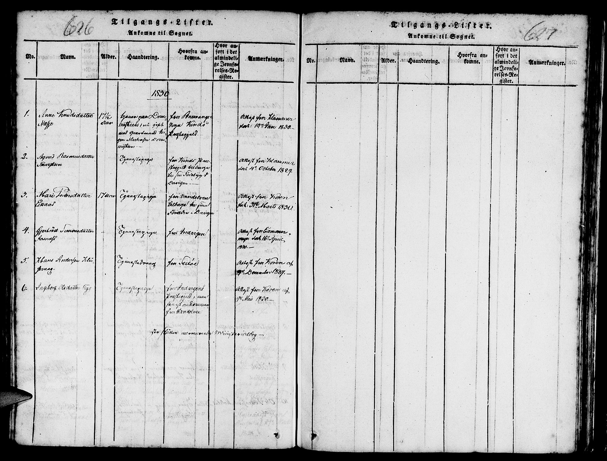 Davik sokneprestembete, AV/SAB-A-79701/H/Haa/Haaa/L0003: Parish register (official) no. A 3, 1816-1830, p. 626-627