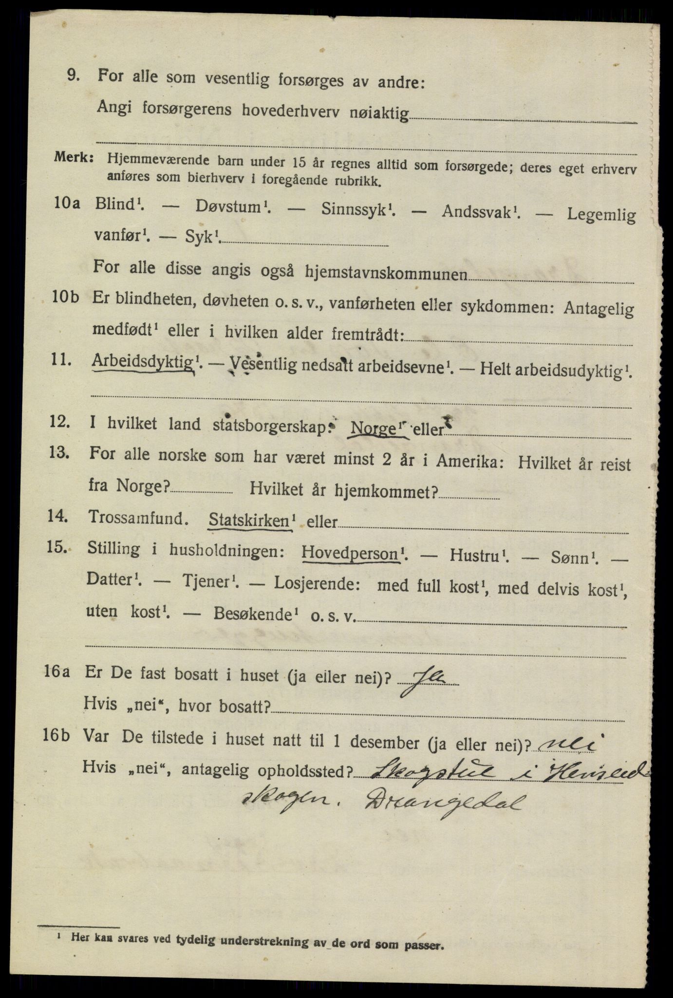 SAKO, 1920 census for Drangedal, 1920, p. 7798