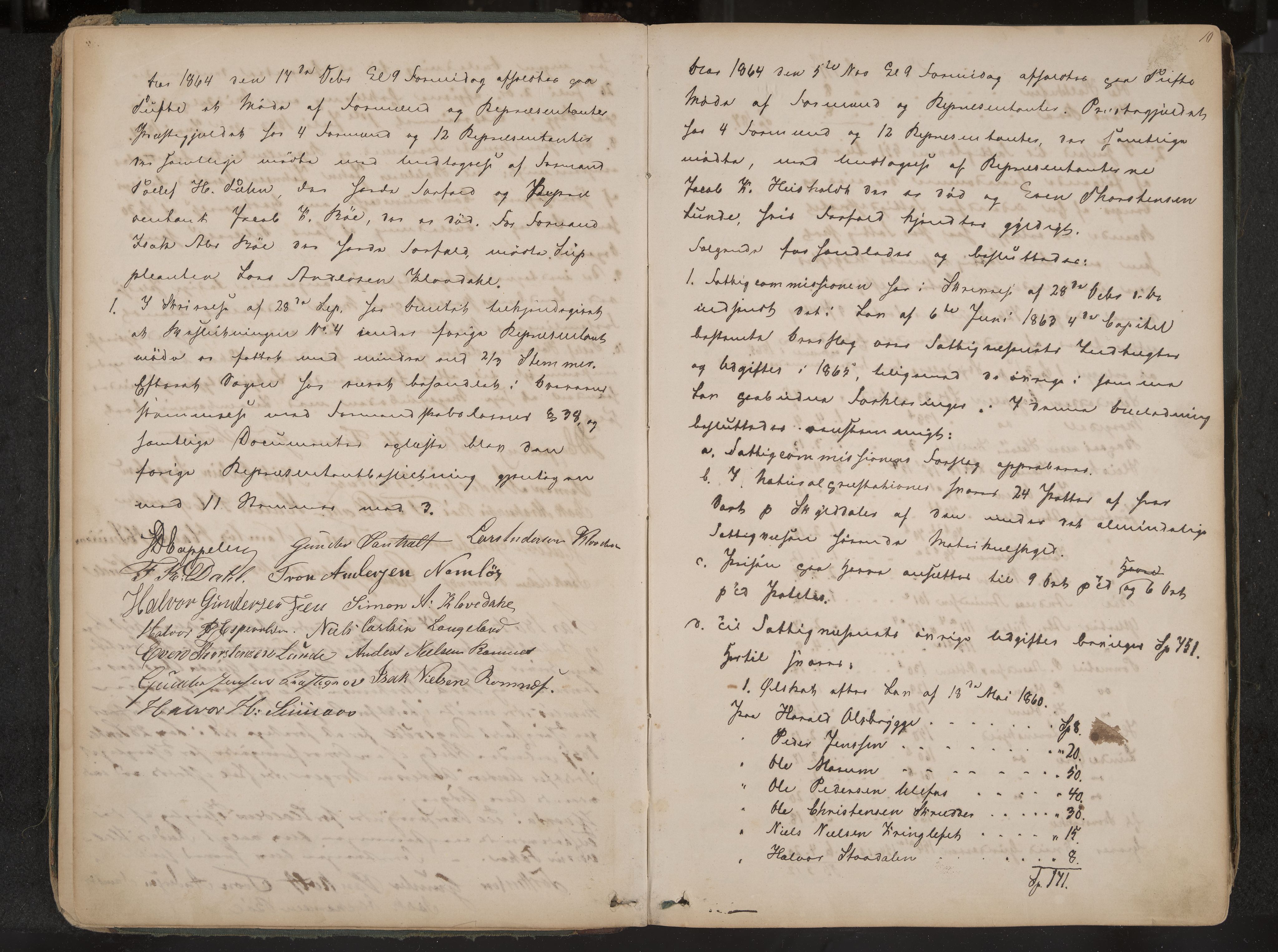 Holla formannskap og sentraladministrasjon, IKAK/0819021-1/A/L0002: Møtebok, 1864-1880, p. 10