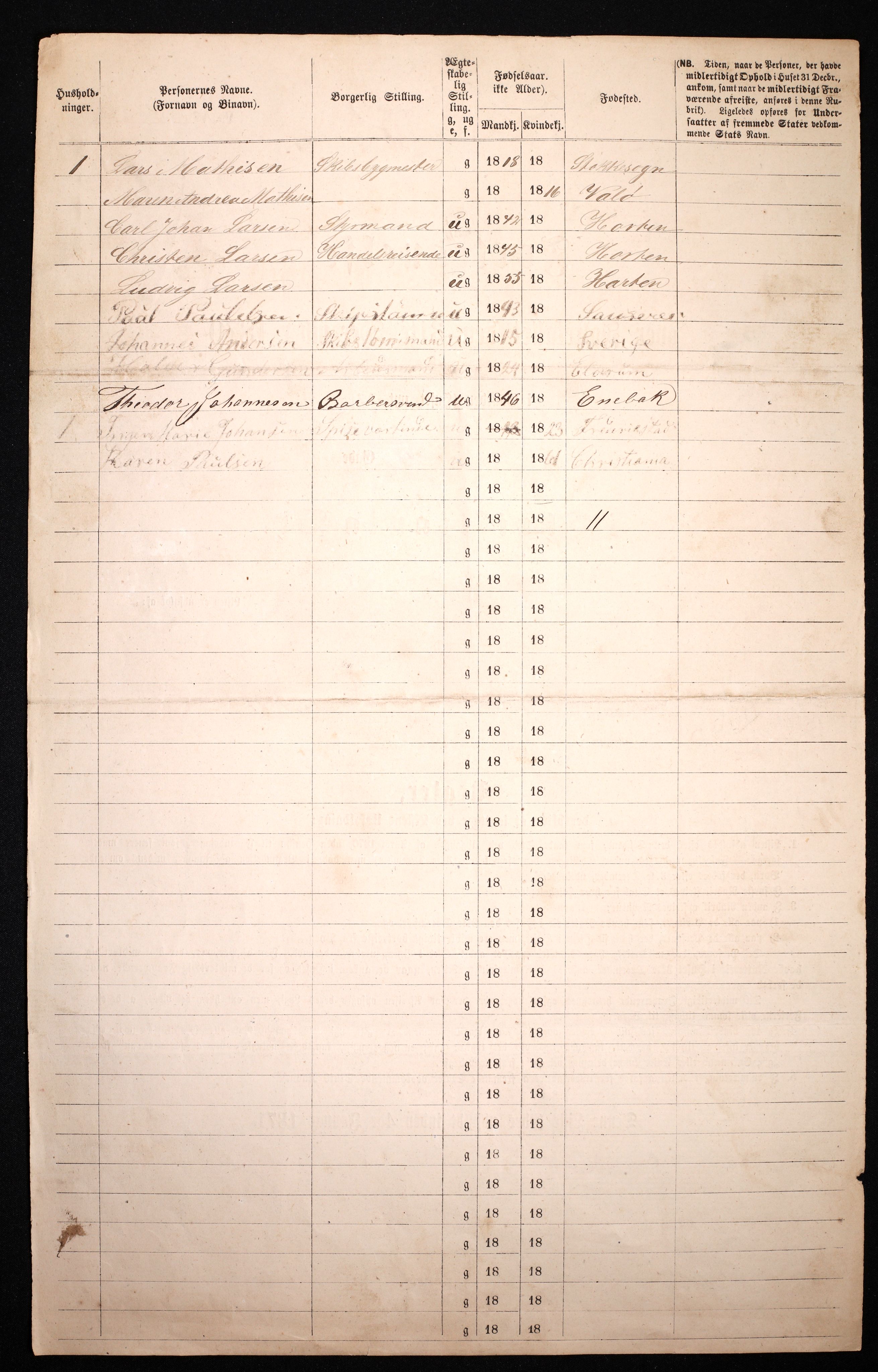 RA, 1870 census for 0301 Kristiania, 1870, p. 761