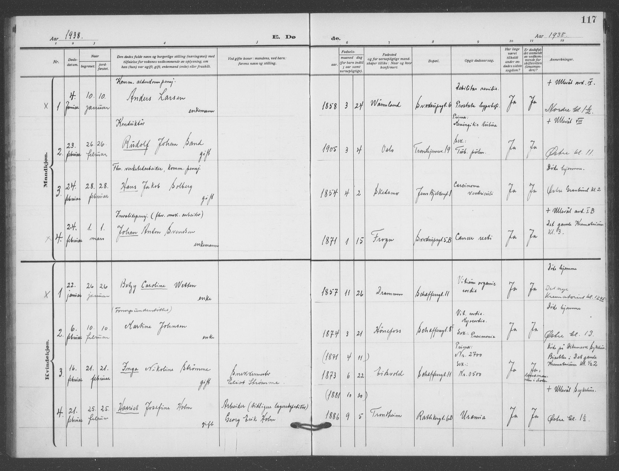 Matteus prestekontor Kirkebøker, SAO/A-10870/F/Fa/L0004: Parish register (official) no. 4, 1917-1938, p. 117