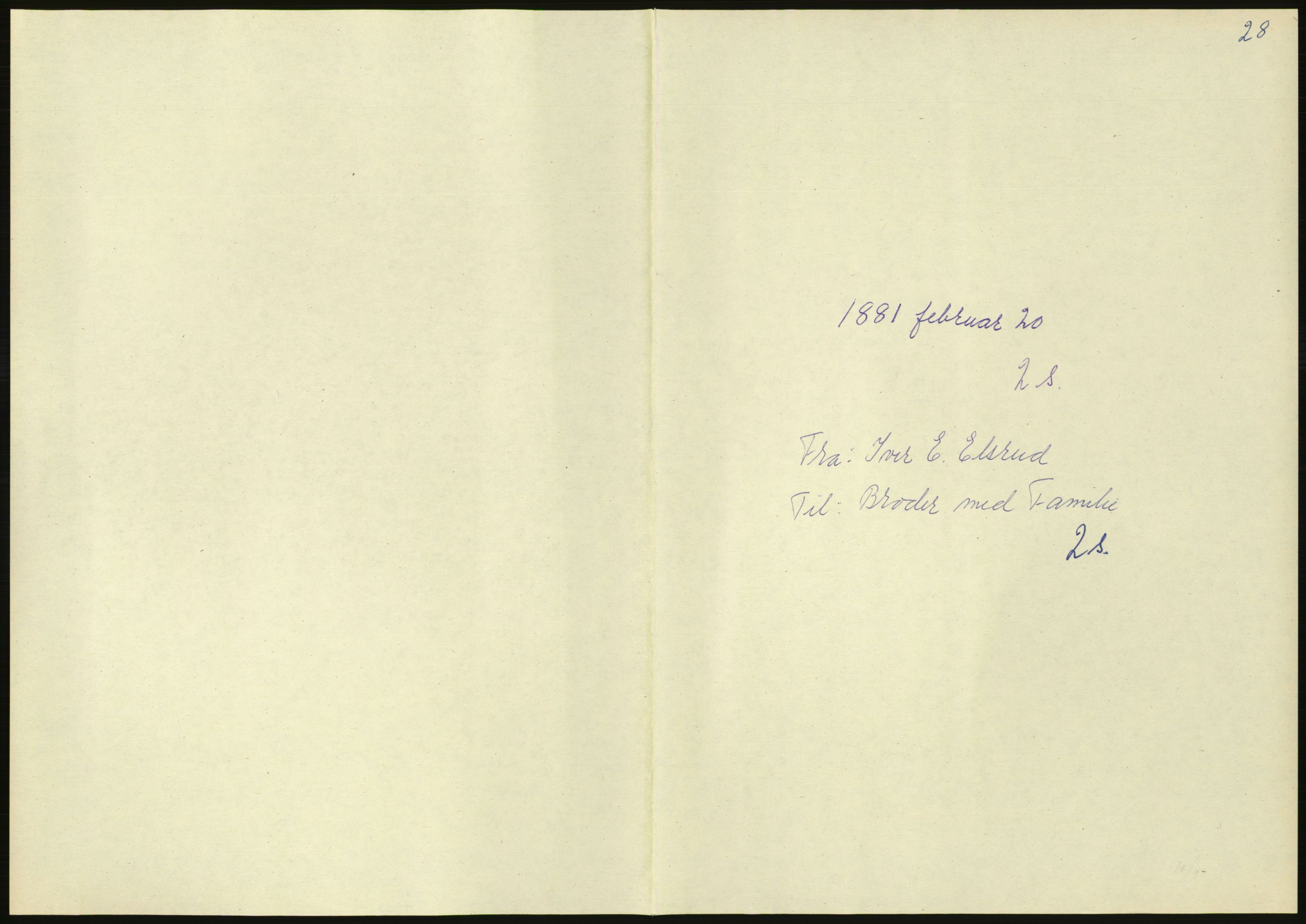 Samlinger til kildeutgivelse, Amerikabrevene, AV/RA-EA-4057/F/L0018: Innlån fra Buskerud: Elsrud, 1838-1914, p. 603