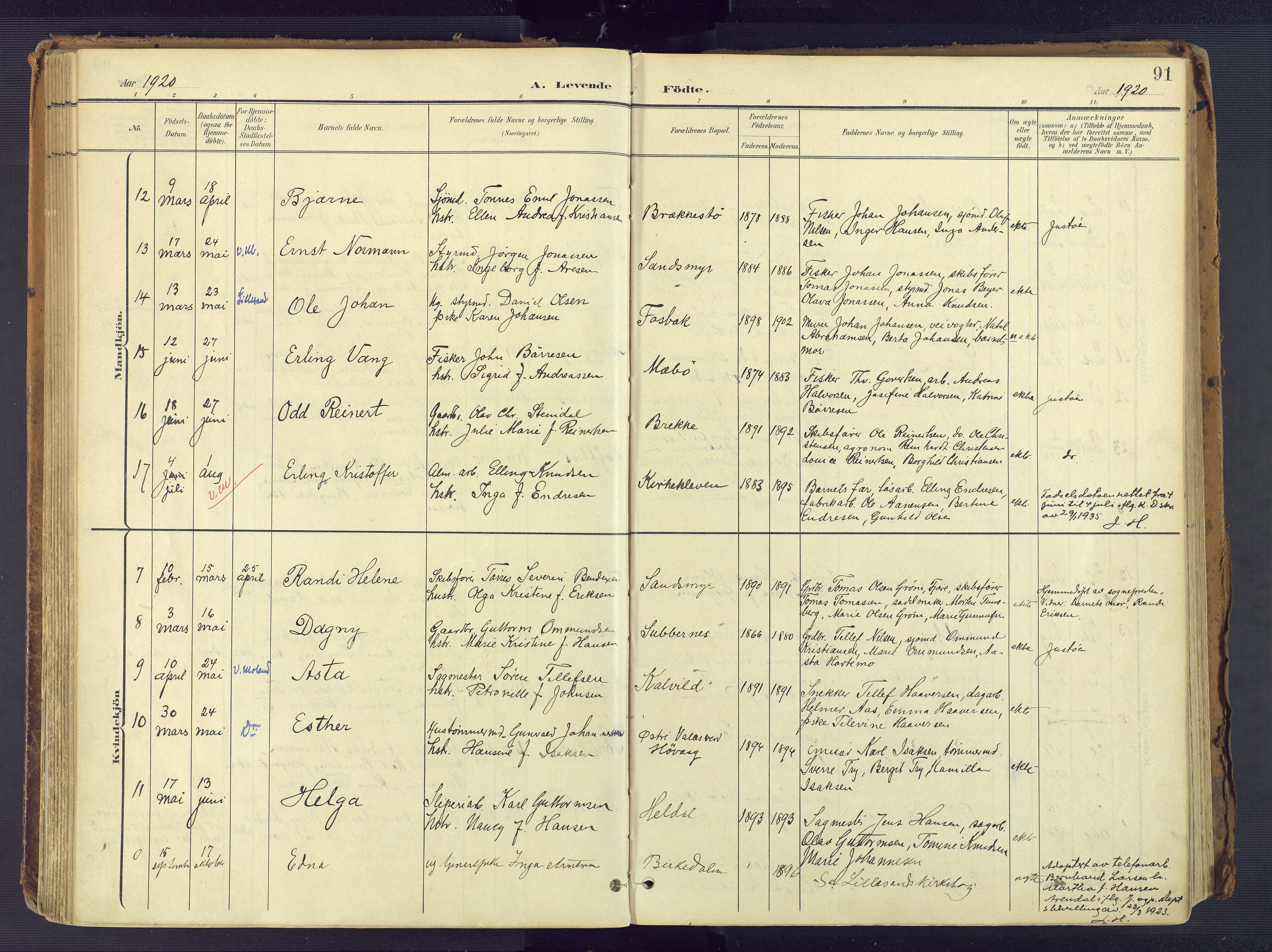 Vestre Moland sokneprestkontor, SAK/1111-0046/F/Fa/Fab/L0010: Parish register (official) no. A 10, 1900-1926, p. 91