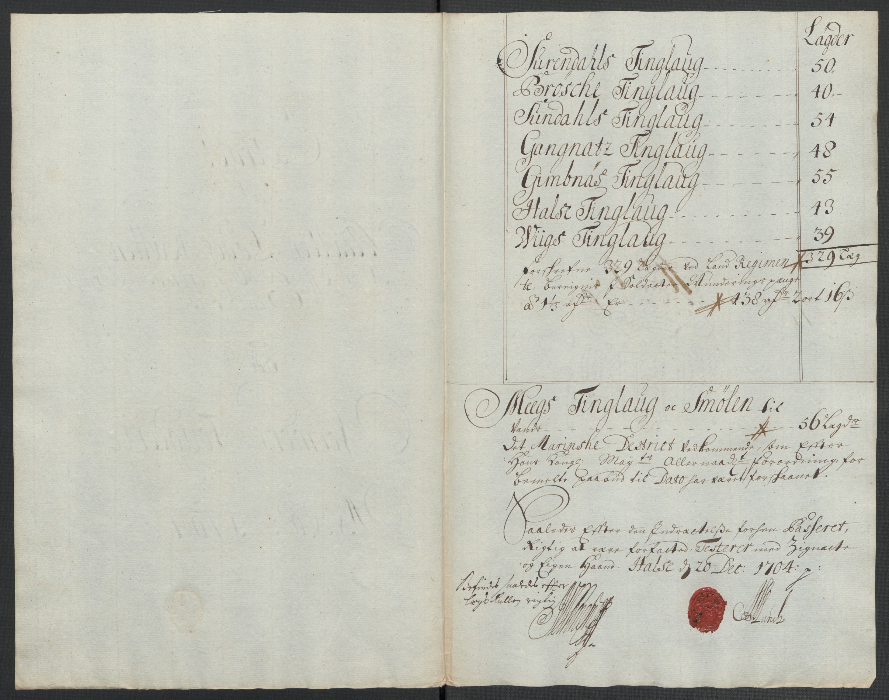 Rentekammeret inntil 1814, Reviderte regnskaper, Fogderegnskap, RA/EA-4092/R56/L3740: Fogderegnskap Nordmøre, 1703-1704, p. 273