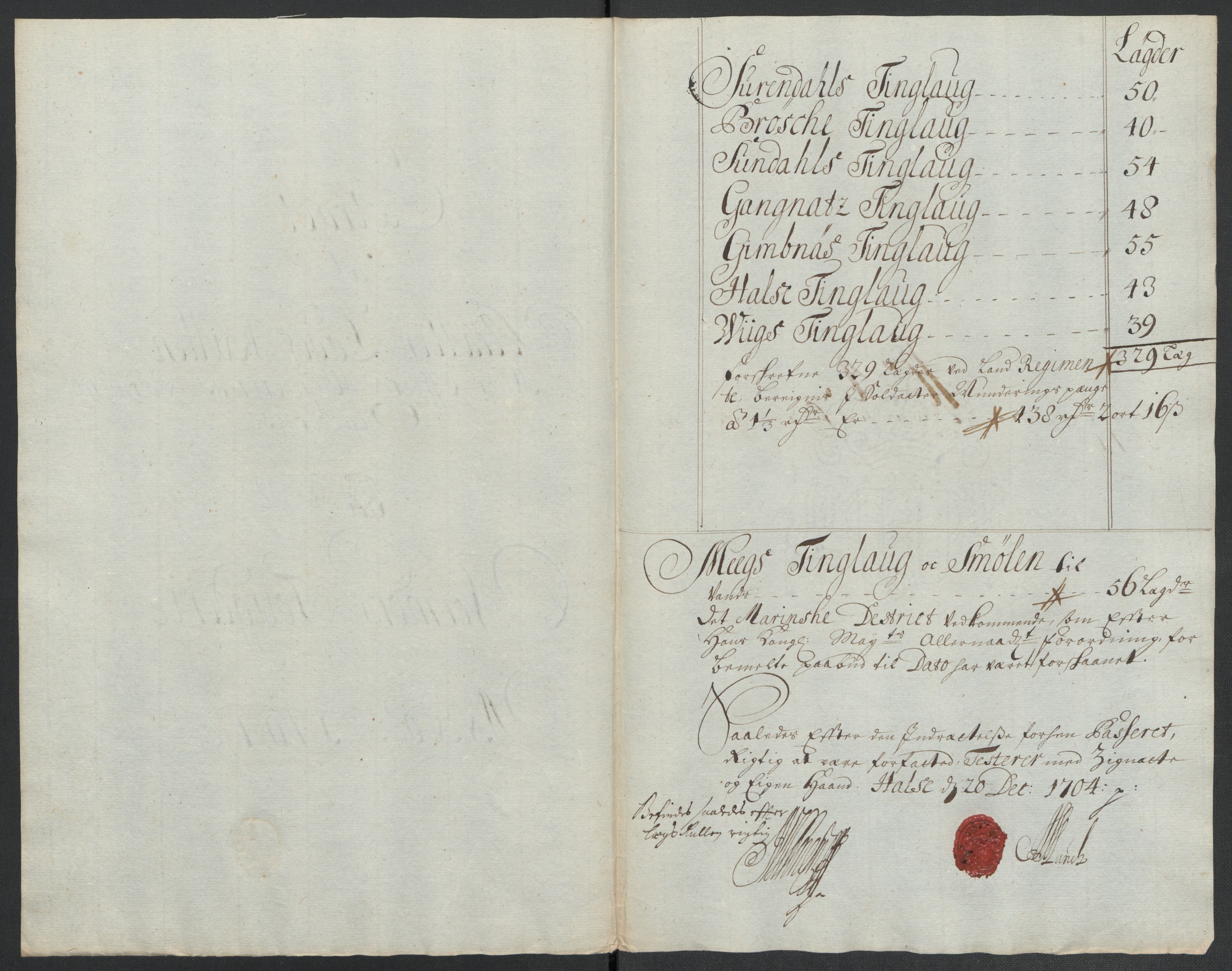 Rentekammeret inntil 1814, Reviderte regnskaper, Fogderegnskap, AV/RA-EA-4092/R56/L3740: Fogderegnskap Nordmøre, 1703-1704, p. 273