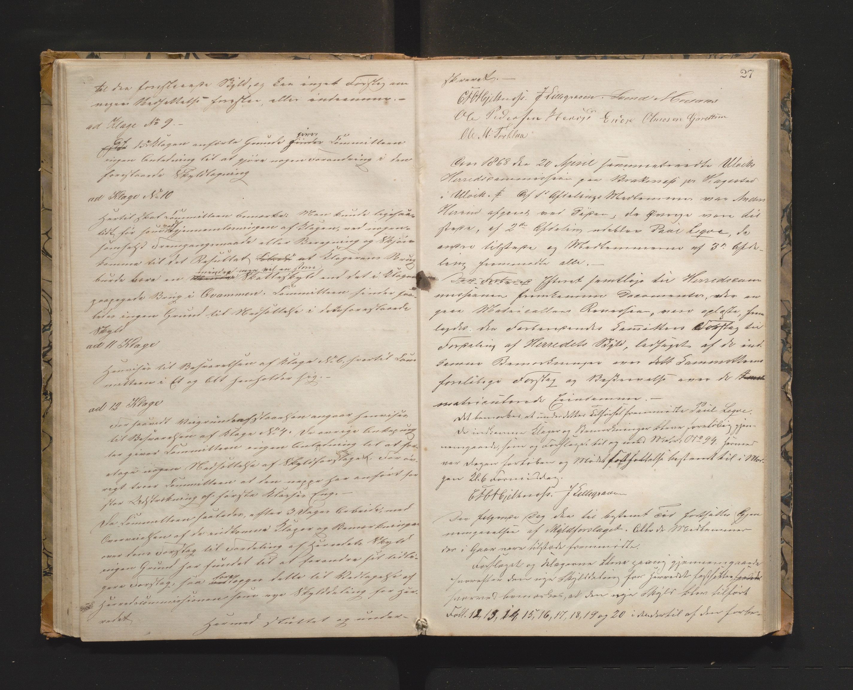 Ulvik herad. Herredskommisjonen av 1863, IKAH/1233-181/A/Aa/L0001: Møtebok for Ulvik herredskommisjon, 1864-1869