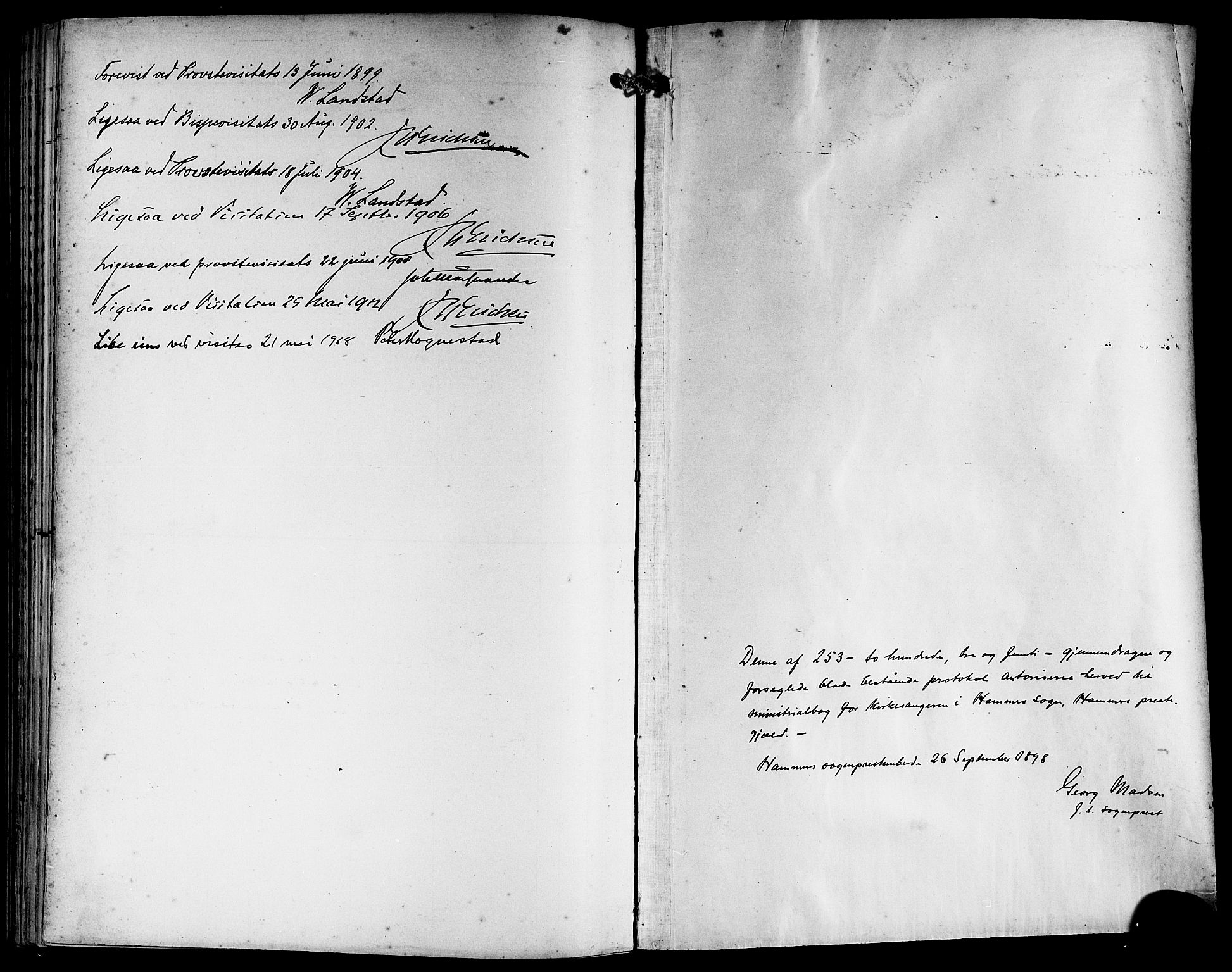 Hamre sokneprestembete, SAB/A-75501/H/Ha/Hab: Parish register (copy) no. B 4, 1898-1919