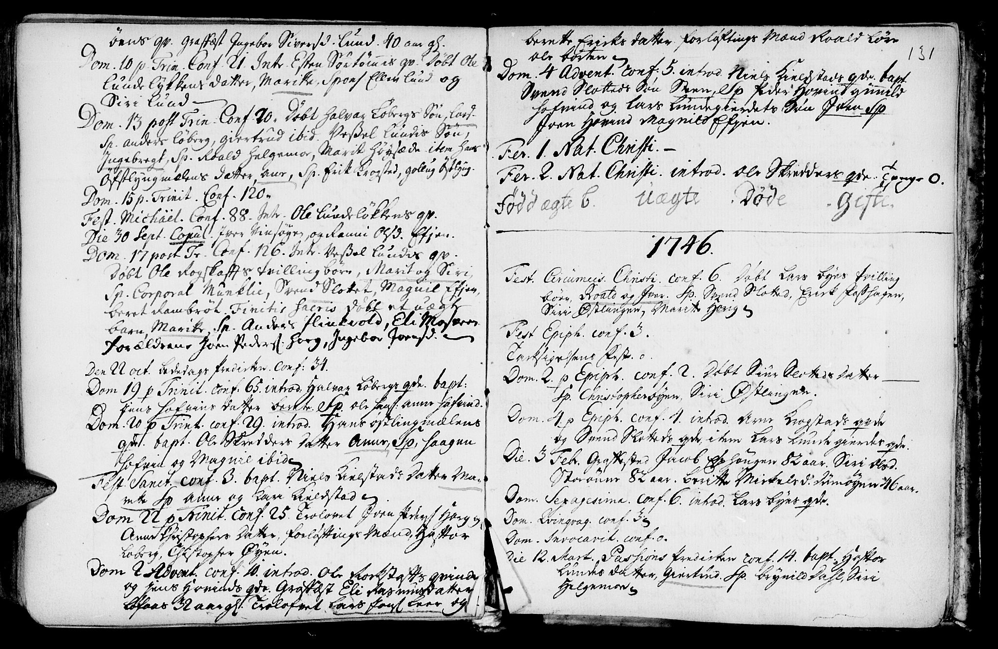 Ministerialprotokoller, klokkerbøker og fødselsregistre - Sør-Trøndelag, SAT/A-1456/692/L1101: Parish register (official) no. 692A01, 1690-1746, p. 131