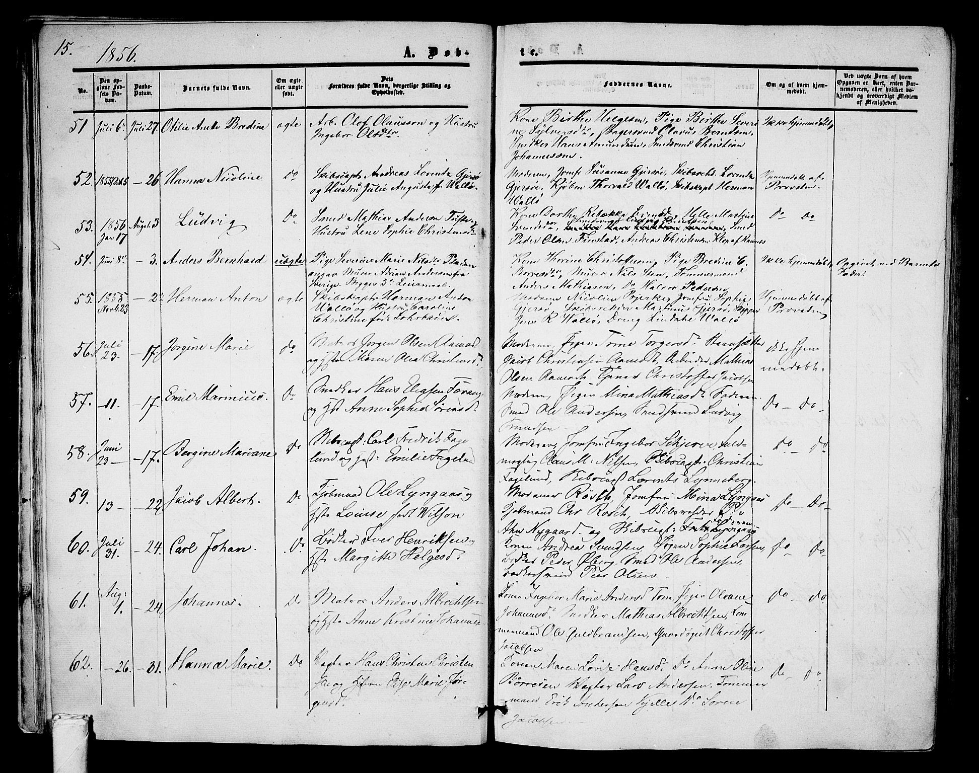 Tønsberg kirkebøker, AV/SAKO-A-330/G/Ga/L0003: Parish register (copy) no. 3, 1855-1864, p. 15