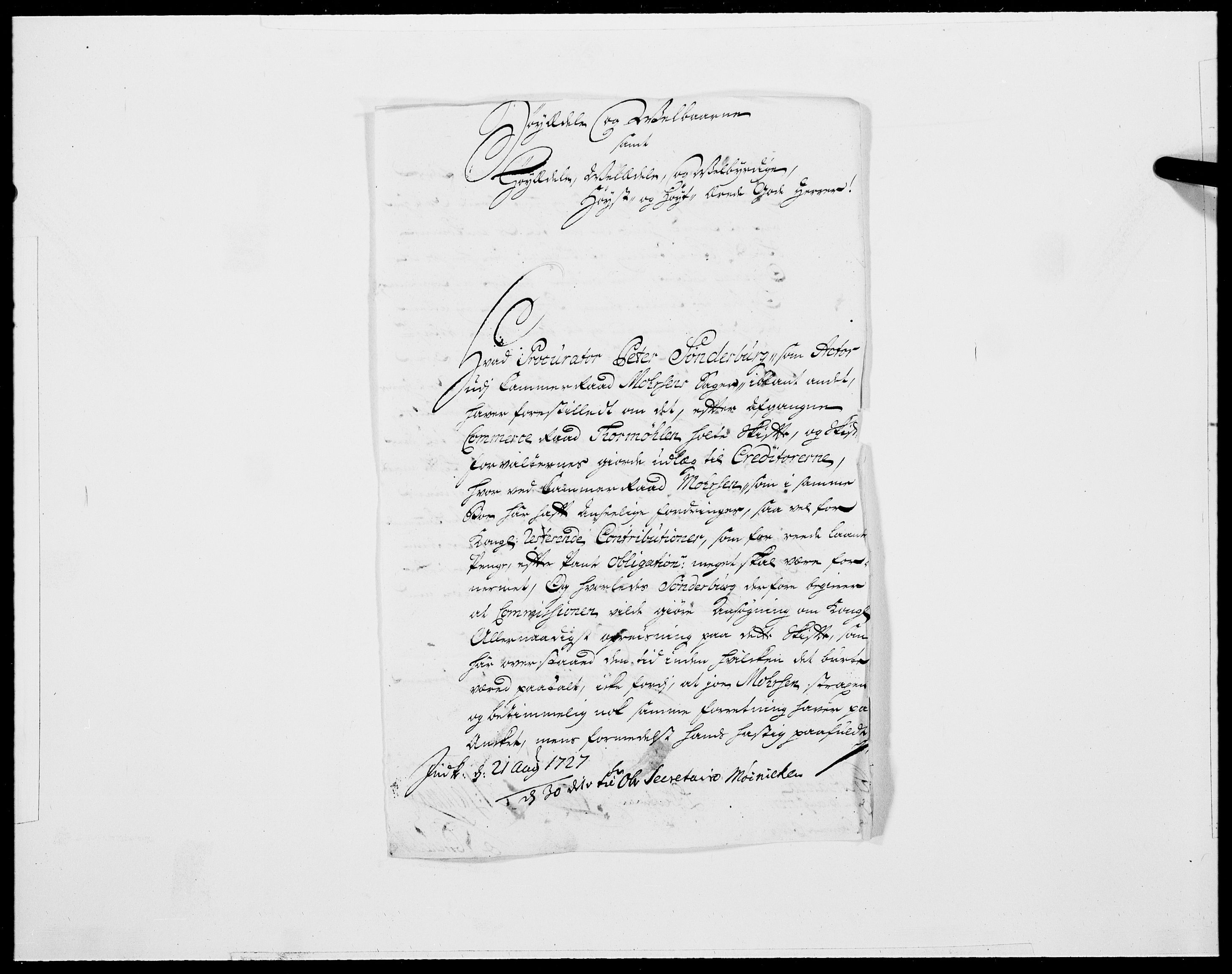 Danske Kanselli 1572-1799, AV/RA-EA-3023/F/Fc/Fcc/Fcca/L0101: Norske innlegg 1572-1799, 1727, p. 110