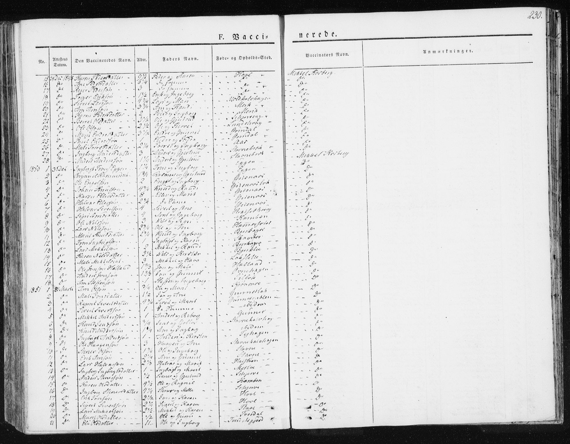 Ministerialprotokoller, klokkerbøker og fødselsregistre - Sør-Trøndelag, SAT/A-1456/674/L0869: Parish register (official) no. 674A01, 1829-1860, p. 230