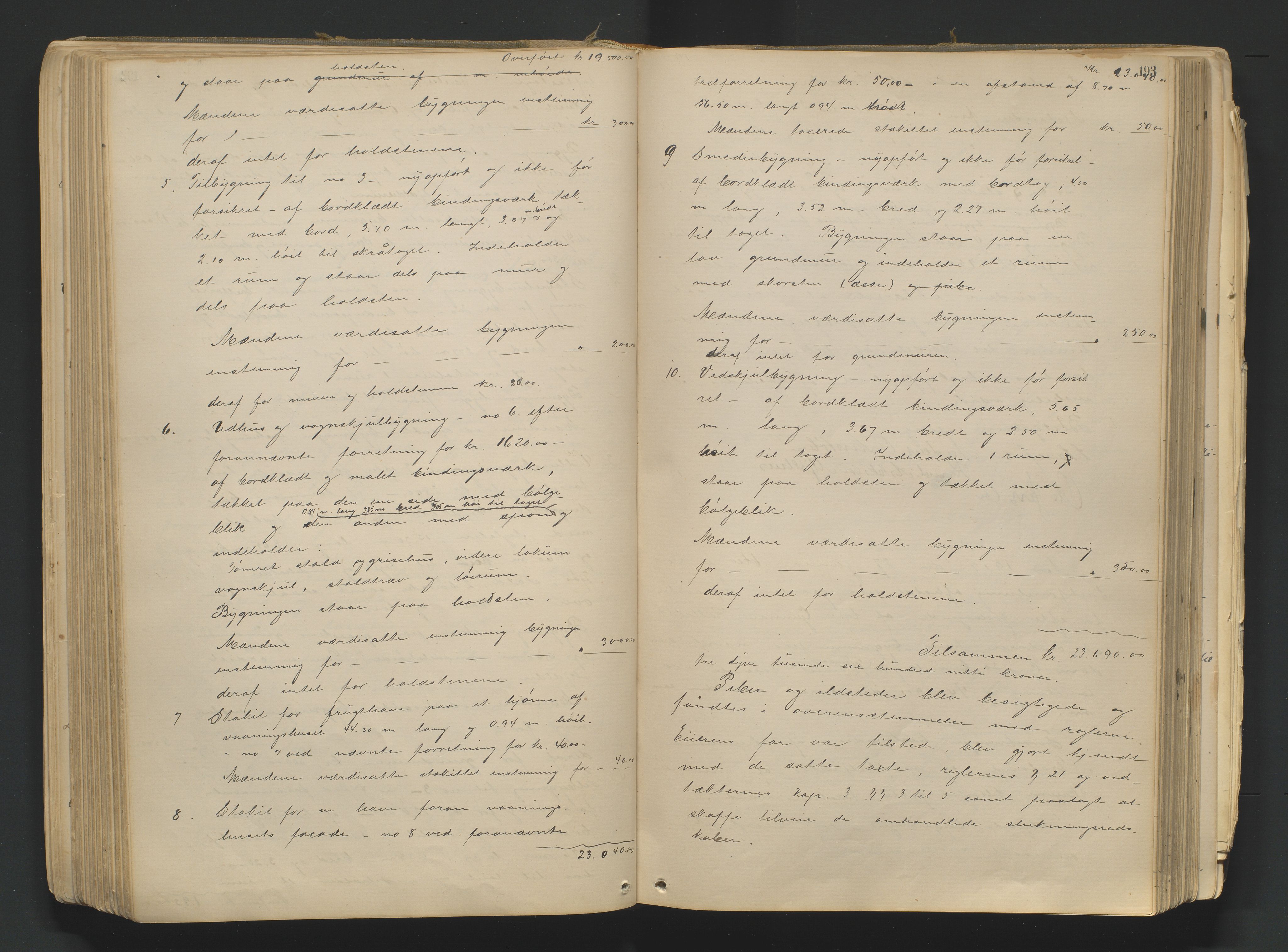 Norges Brannkasse Froland, AV/SAK-2241-0016/F/Fa/L0001: Branntakstprotokoll nr. 2, 1875-1948, p. 192b-193a