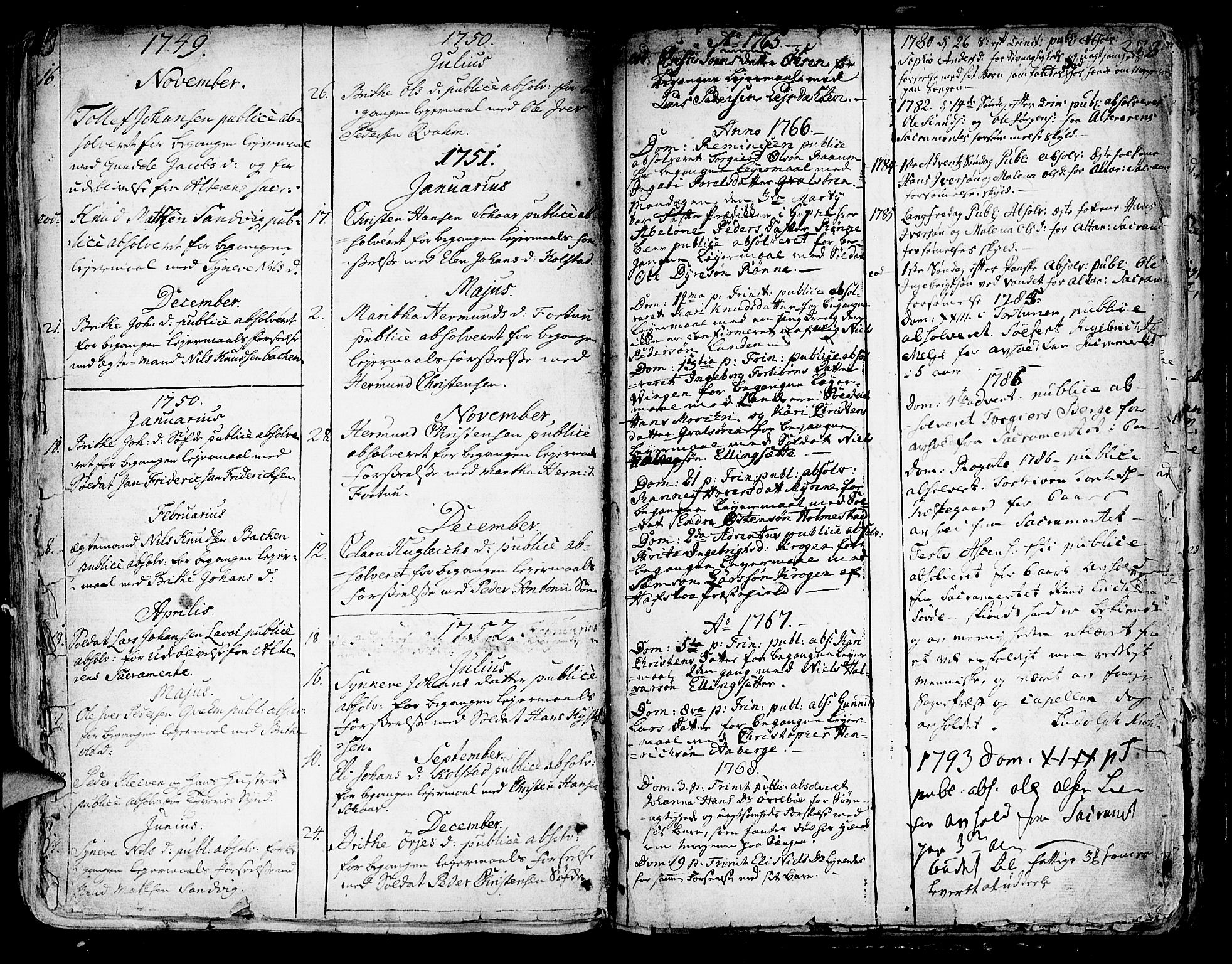 Luster sokneprestembete, SAB/A-81101/H/Haa/Haaa/L0001: Parish register (official) no. A 1, 1731-1803, p. 276
