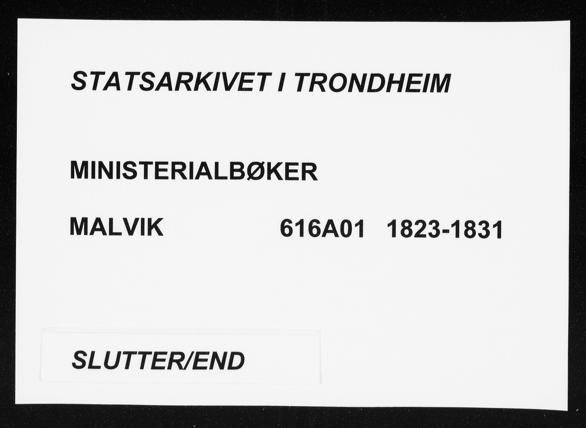 Ministerialprotokoller, klokkerbøker og fødselsregistre - Sør-Trøndelag, SAT/A-1456/616/L0404: Parish register (official) no. 616A01, 1823-1831