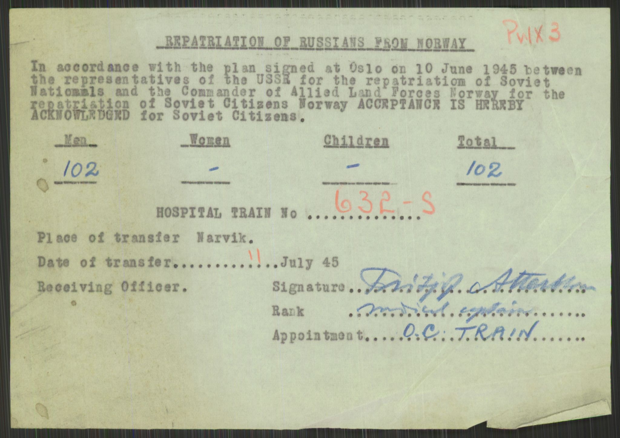 Flyktnings- og fangedirektoratet, Repatrieringskontoret, AV/RA-S-1681/D/Db/L0015: Displaced Persons (DPs) og sivile tyskere, 1945-1948, p. 761