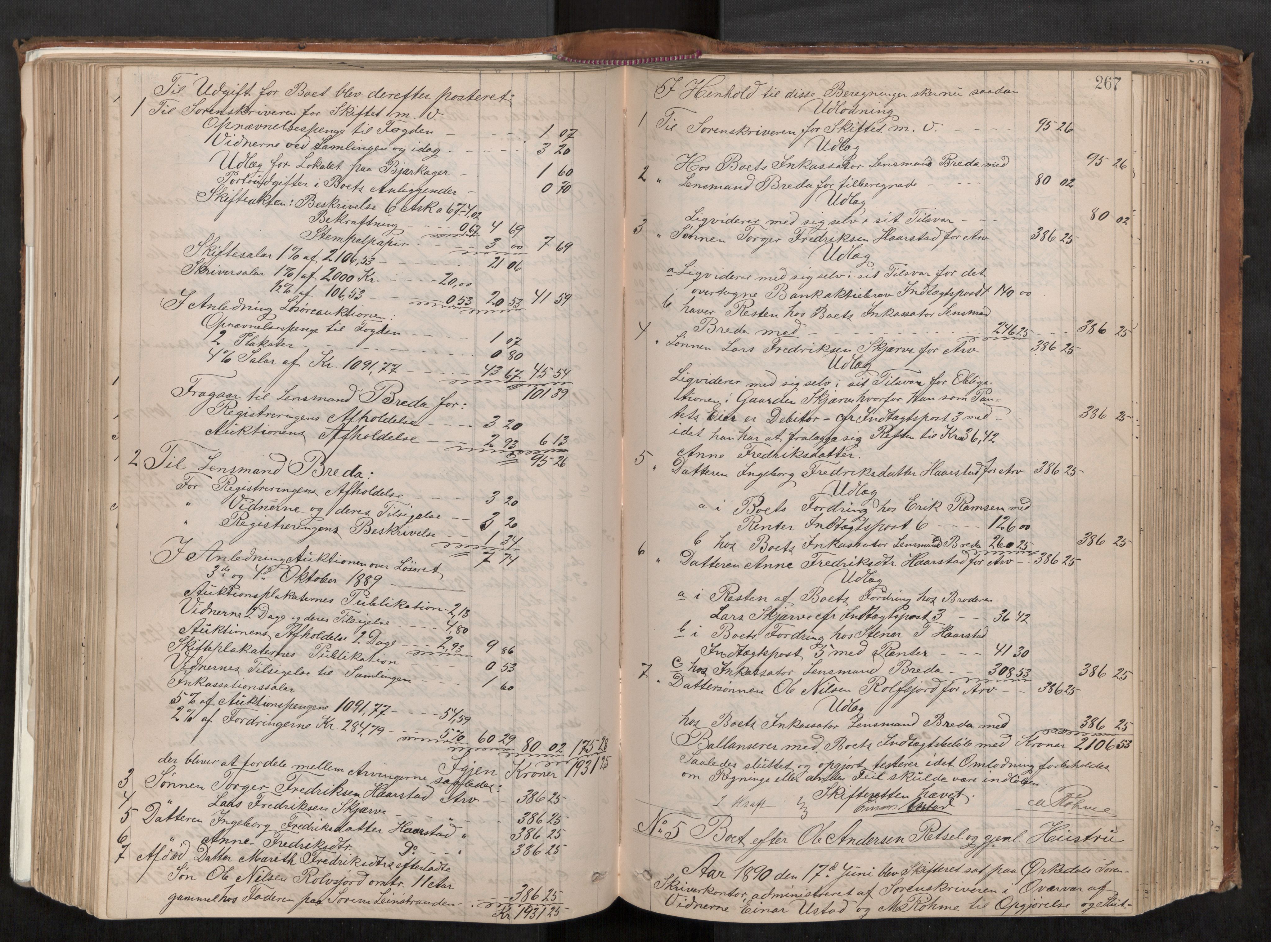 Orkdal sorenskriveri, AV/SAT-A-4169/1/3/3Aa/L0014: Skifteprotokoller, 1881-1902, p. 267
