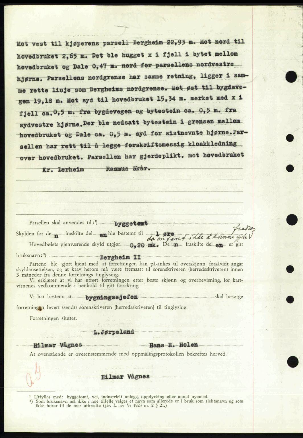 Nordre Sunnmøre sorenskriveri, AV/SAT-A-0006/1/2/2C/2Ca: Mortgage book no. A20b, 1946-1946, Diary no: : 192/1946