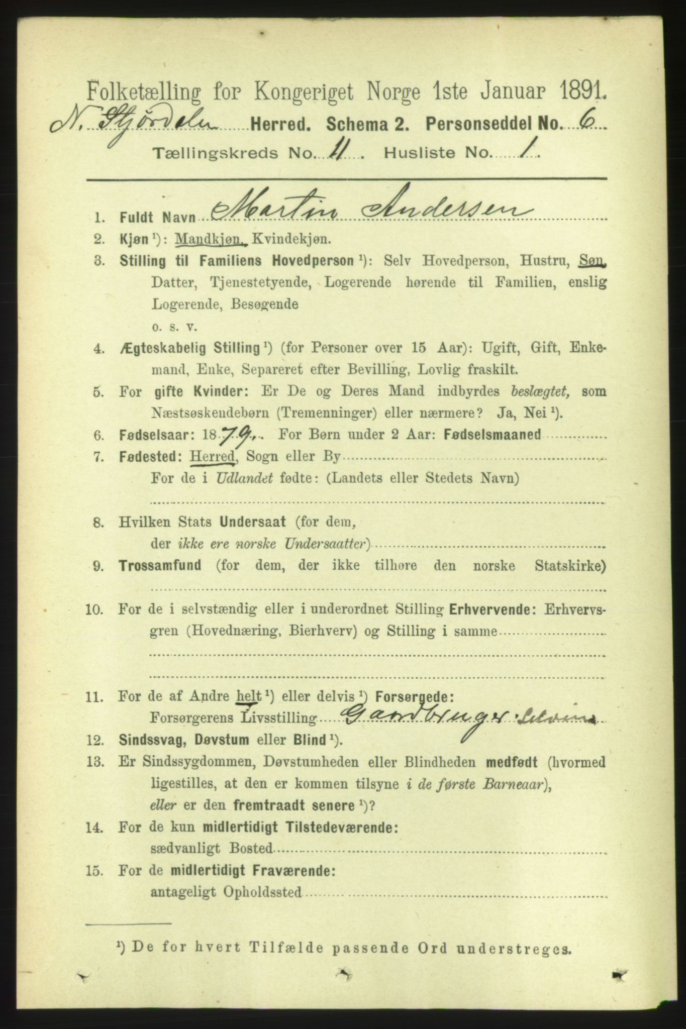 RA, 1891 census for 1714 Nedre Stjørdal, 1891, p. 5715