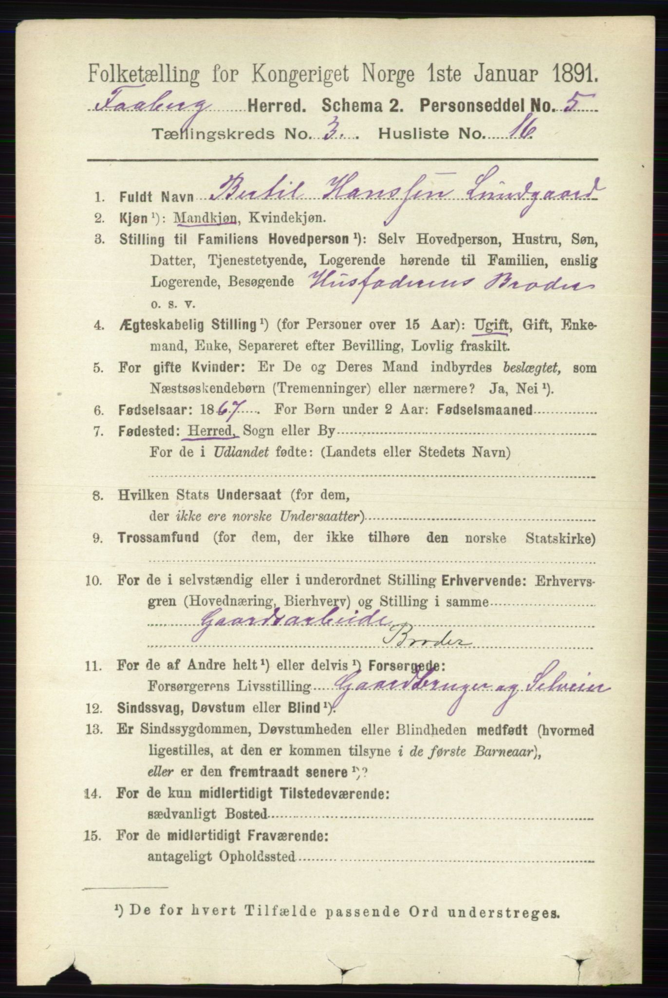 RA, 1891 census for 0524 Fåberg, 1891, p. 950