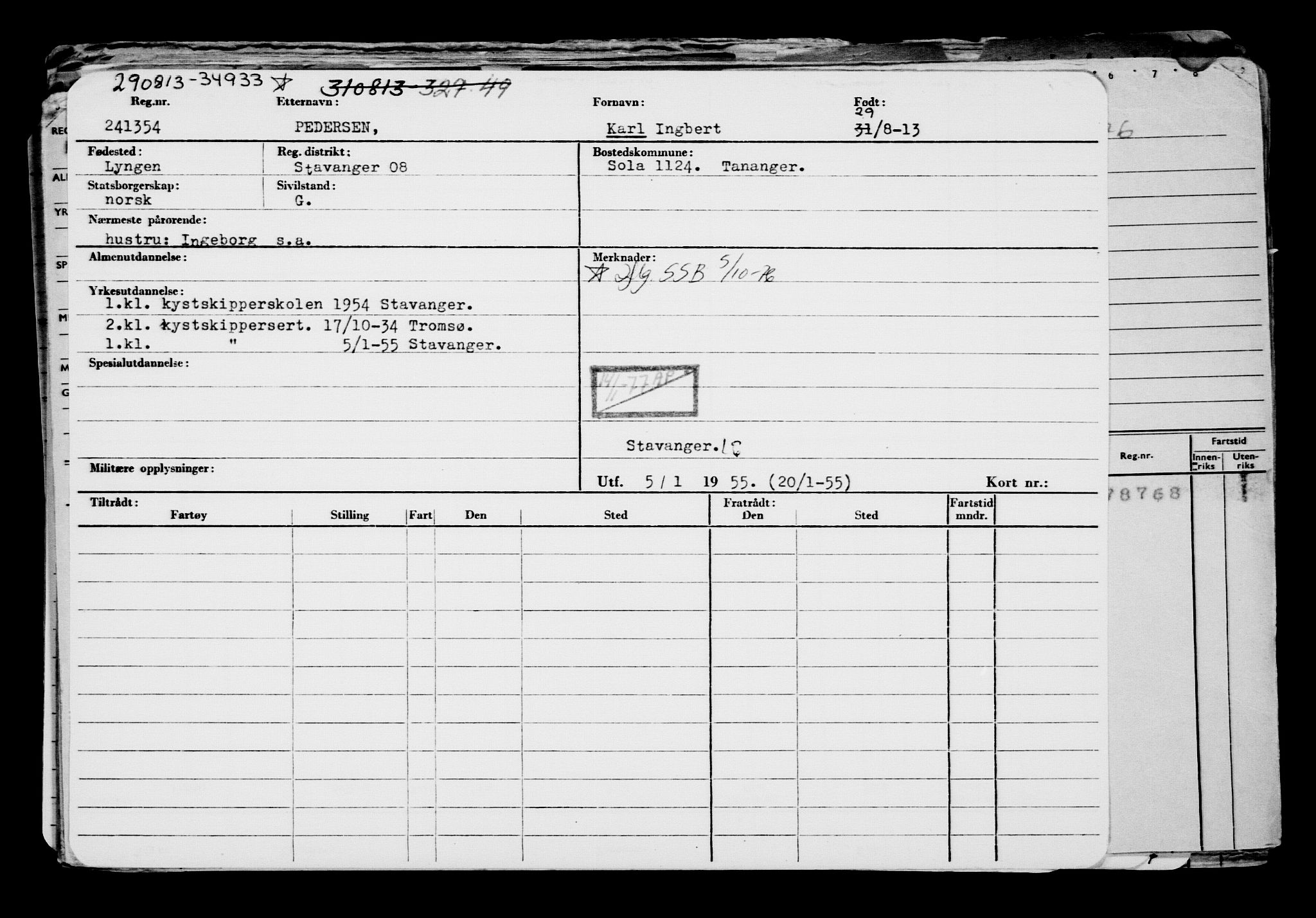 Direktoratet for sjømenn, AV/RA-S-3545/G/Gb/L0114: Hovedkort, 1913, p. 946