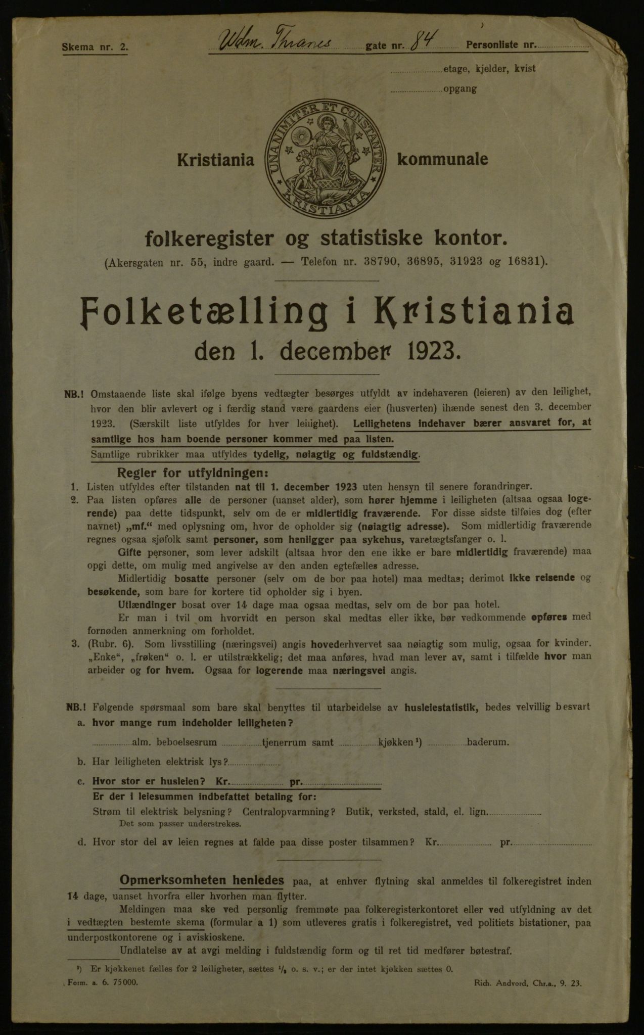 OBA, Municipal Census 1923 for Kristiania, 1923, p. 140571