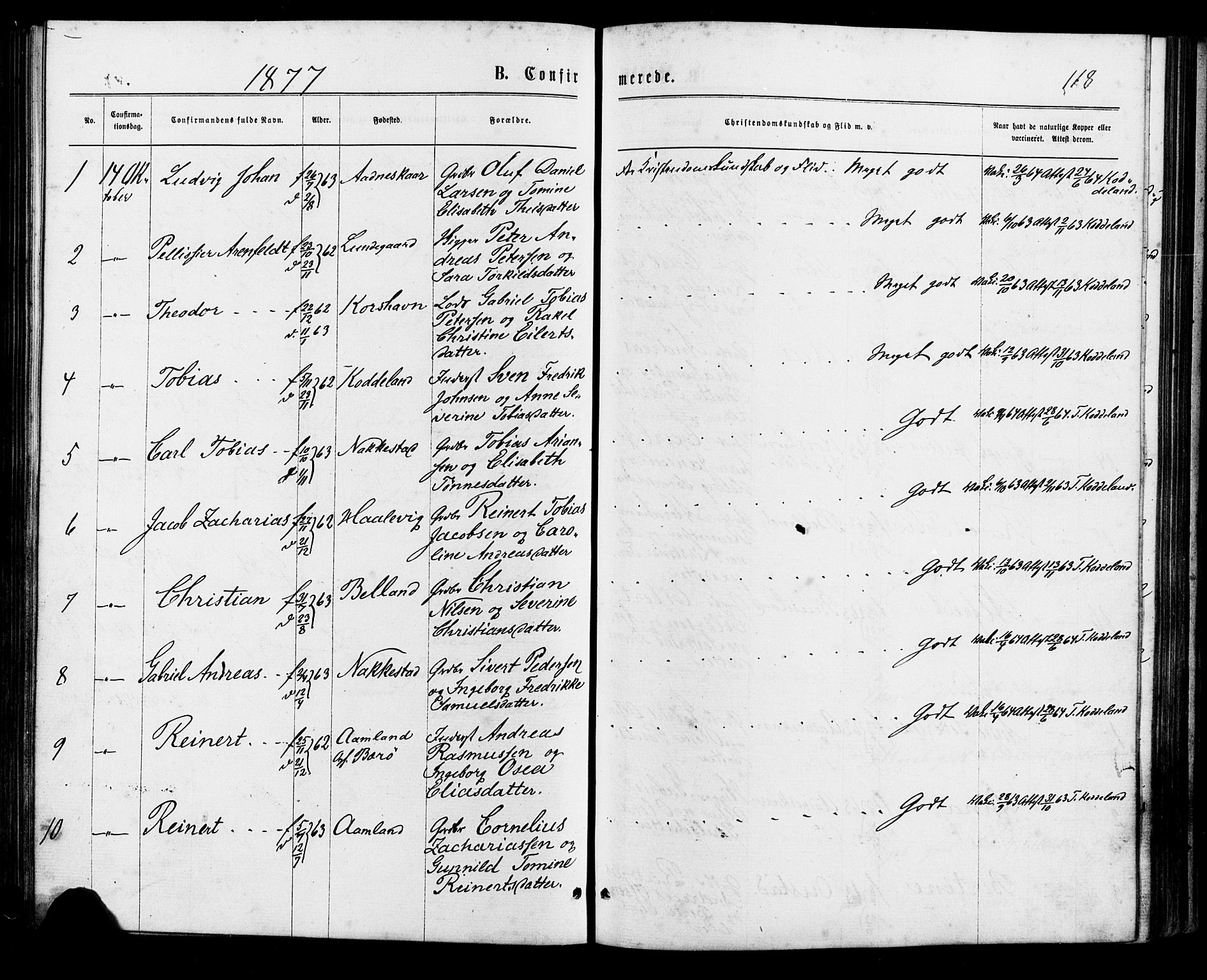 Lyngdal sokneprestkontor, SAK/1111-0029/F/Fa/Faa/L0003: Parish register (official) no. A 3, 1871-1882, p. 118