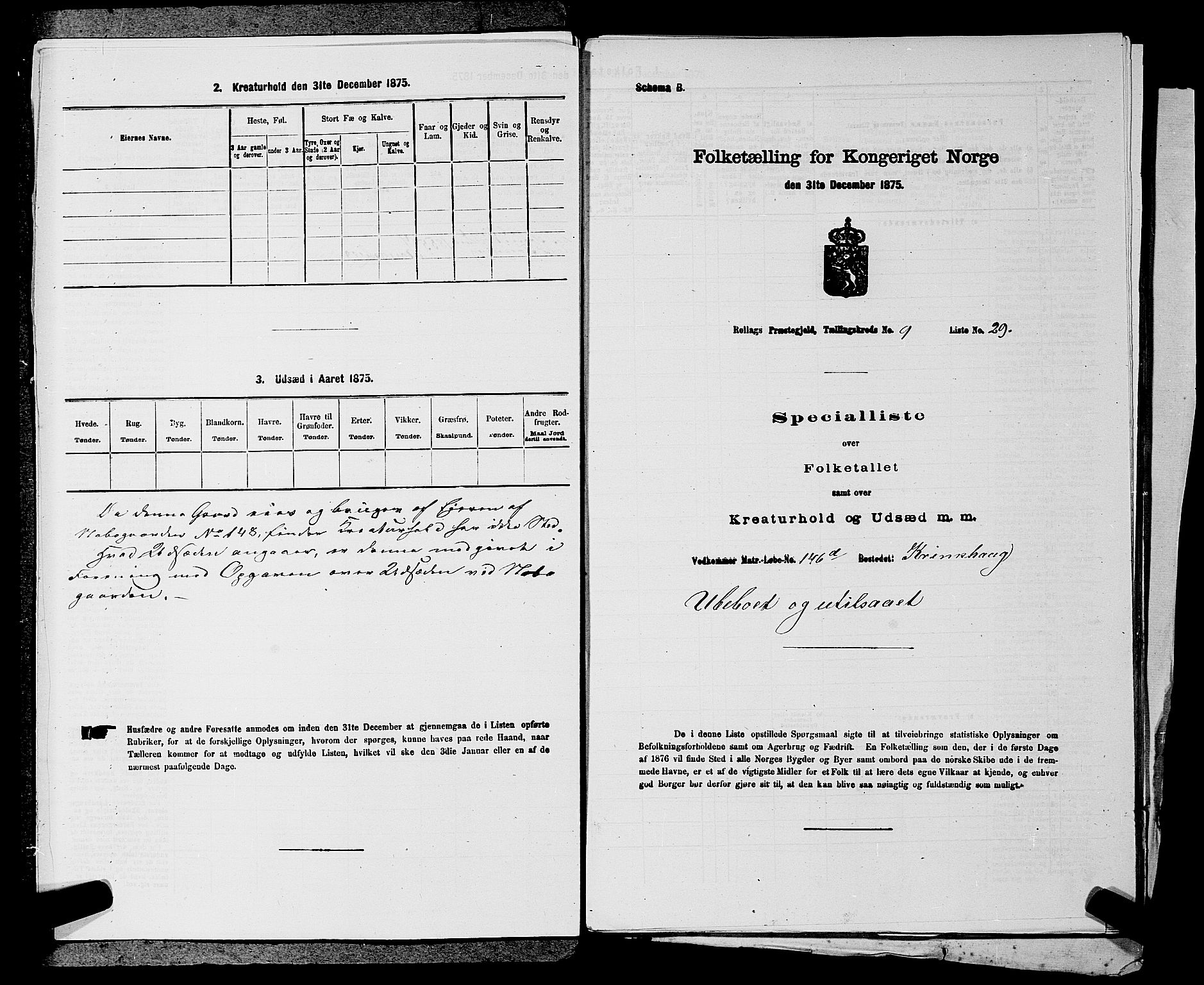 SAKO, 1875 census for 0632P Rollag, 1875, p. 580