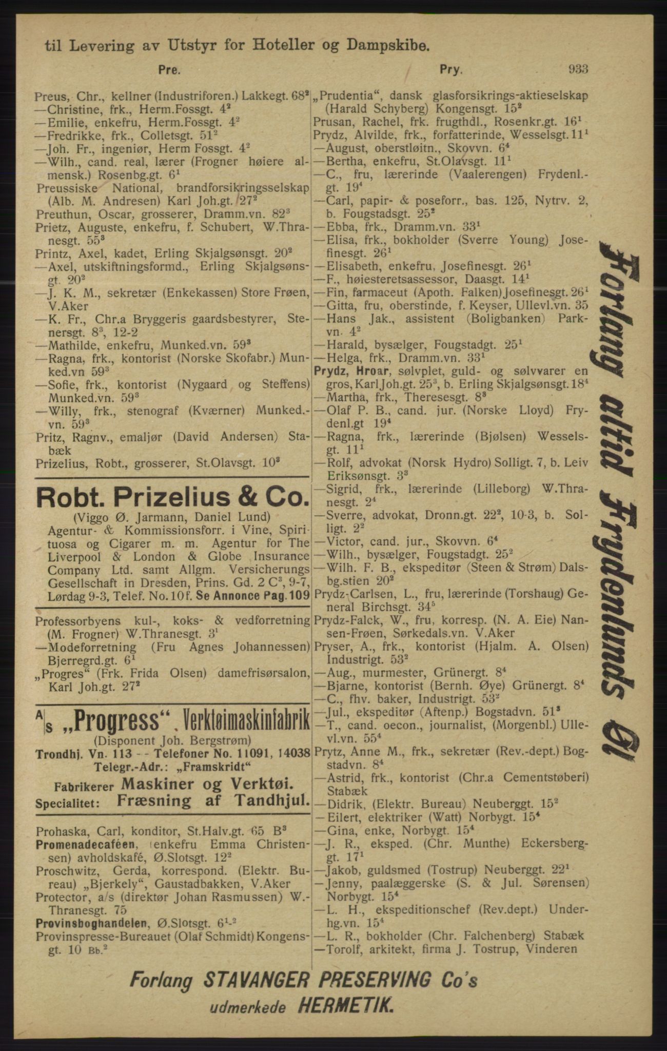 Kristiania/Oslo adressebok, PUBL/-, 1913, p. 945
