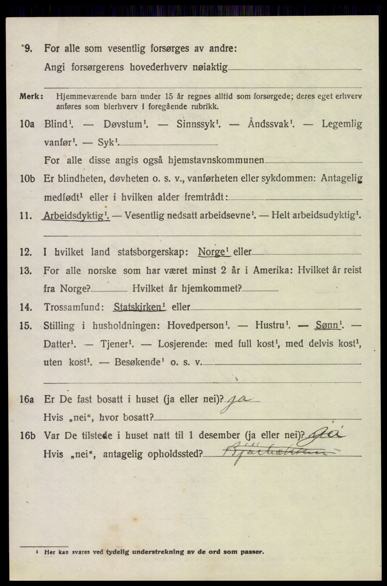 SAH, 1920 census for Trysil, 1920, p. 7740