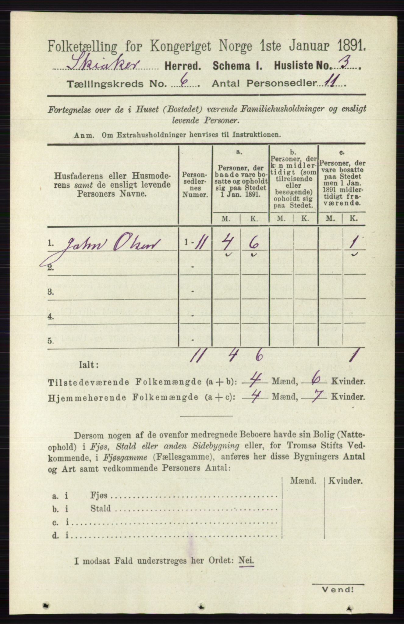 RA, 1891 census for 0513 Skjåk, 1891, p. 1984