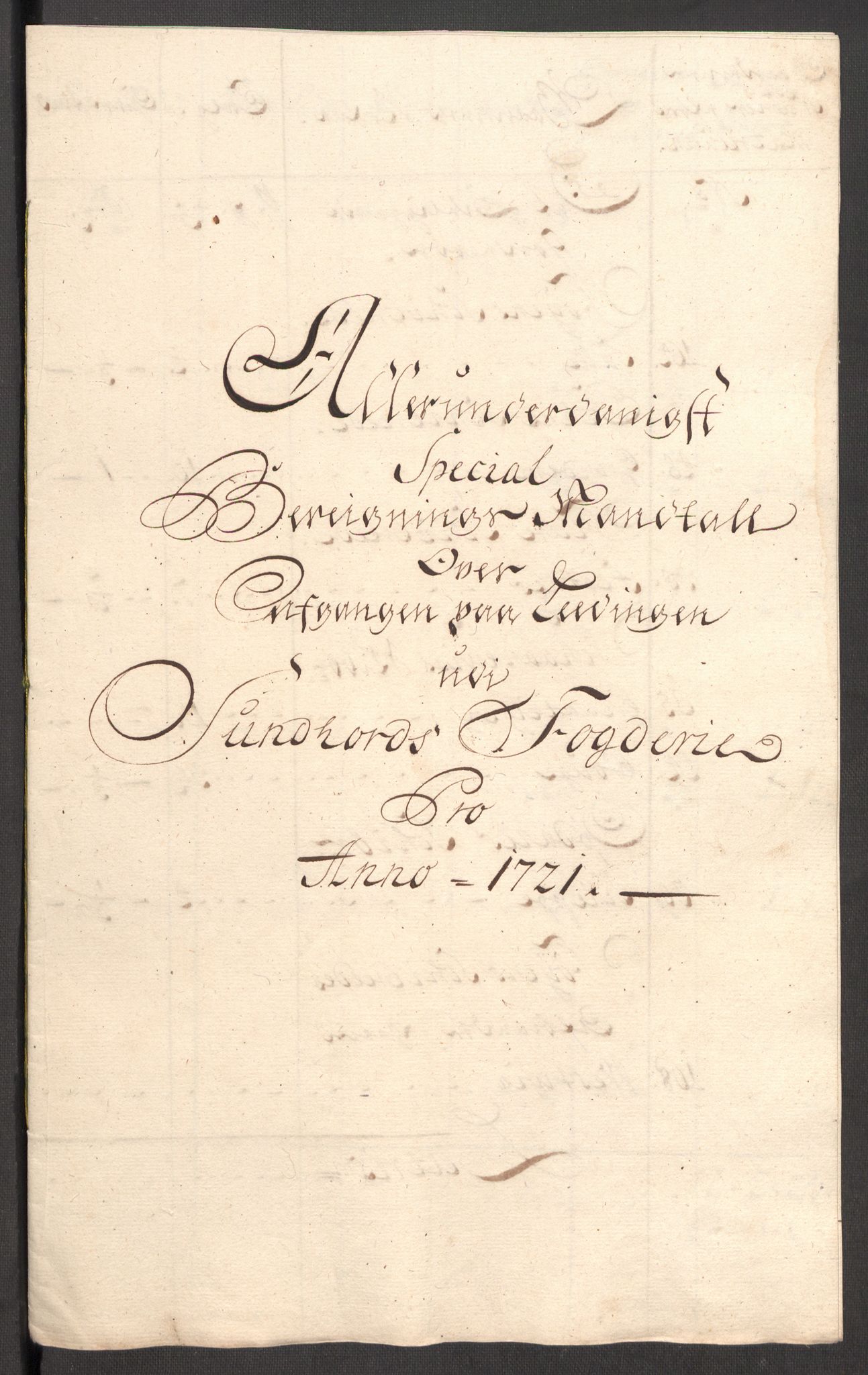 Rentekammeret inntil 1814, Reviderte regnskaper, Fogderegnskap, RA/EA-4092/R48/L3000: Fogderegnskap Sunnhordland og Hardanger, 1721, p. 291