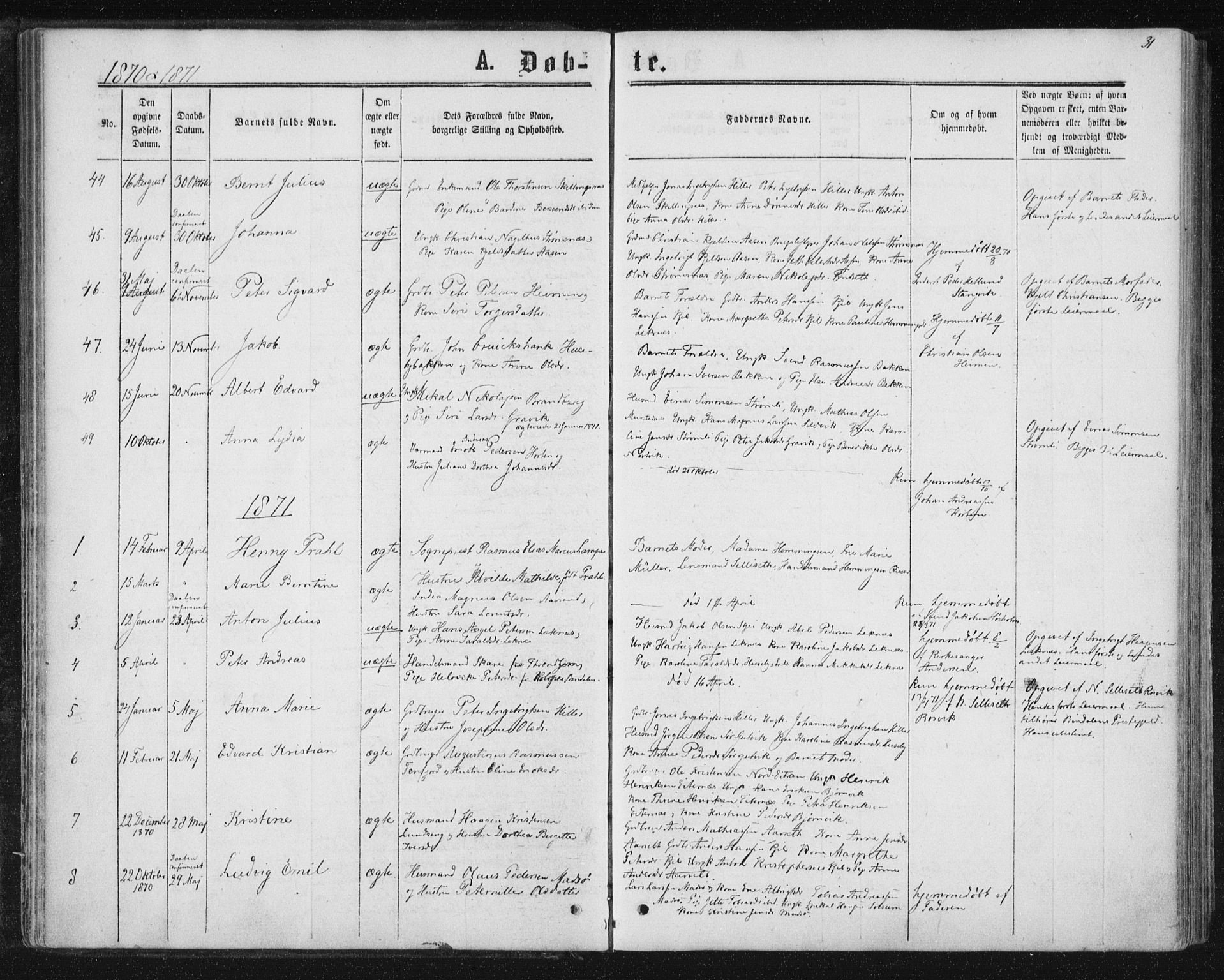 Ministerialprotokoller, klokkerbøker og fødselsregistre - Nord-Trøndelag, SAT/A-1458/788/L0696: Parish register (official) no. 788A03, 1863-1877, p. 31