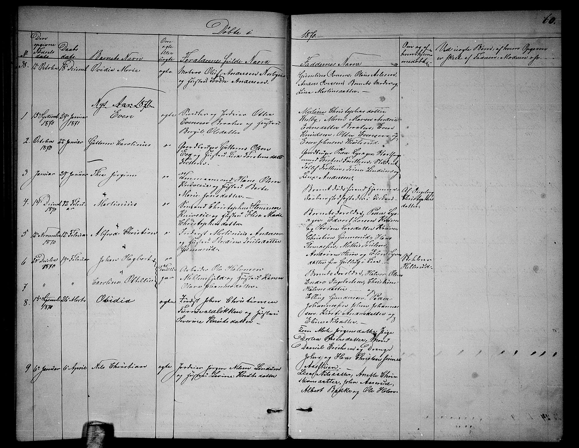 Skoger kirkebøker, AV/SAKO-A-59/G/Ga/L0002: Parish register (copy) no. I 2, 1860-1880, p. 60