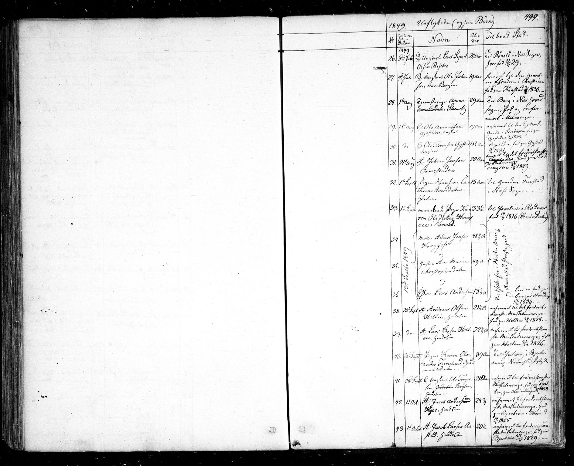 Ullensaker prestekontor Kirkebøker, AV/SAO-A-10236a/F/Fa/L0014.b: Parish register (official) no. I 14B, 1836-1850, p. 499