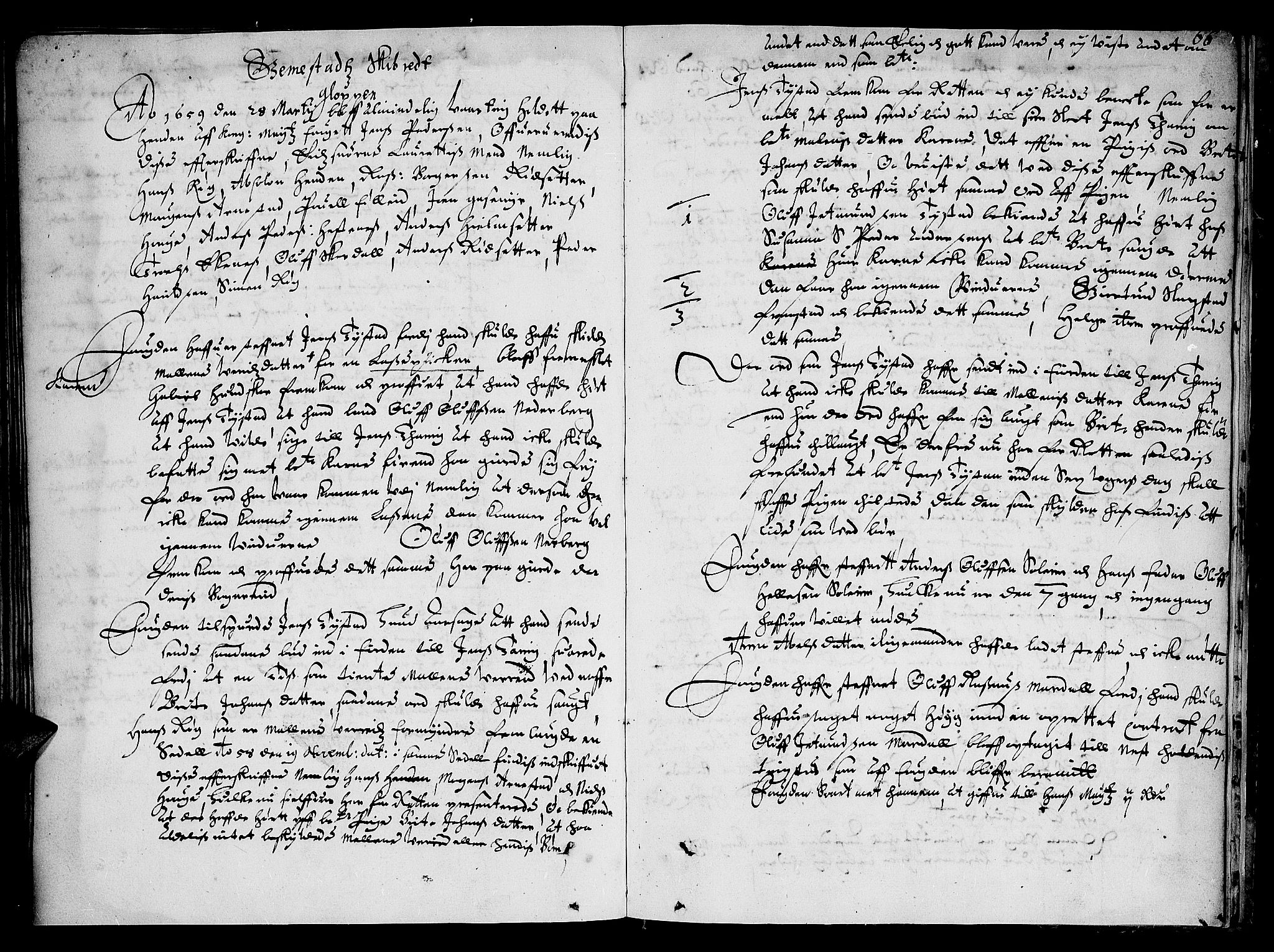 Nordfjord sorenskriveri, SAB/A-2801/01/01a/L0006: Tingbøker (Justisprotokoller), 1657-1659, p. 65b-66a