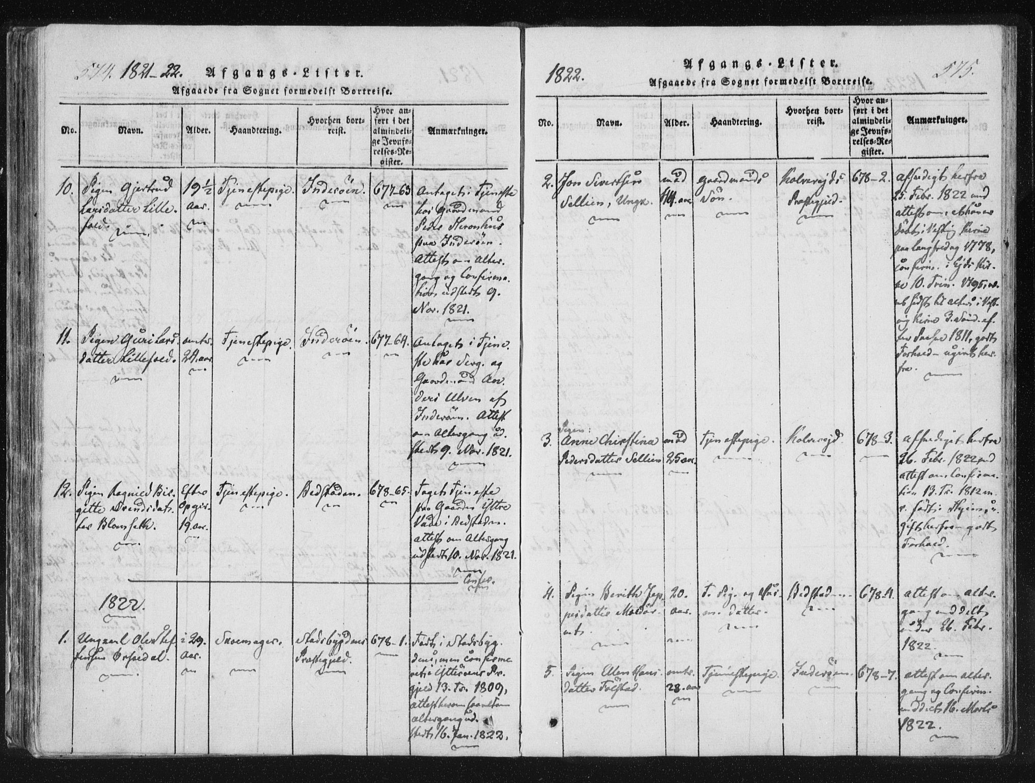Ministerialprotokoller, klokkerbøker og fødselsregistre - Nord-Trøndelag, SAT/A-1458/744/L0417: Parish register (official) no. 744A01, 1817-1842, p. 574-575