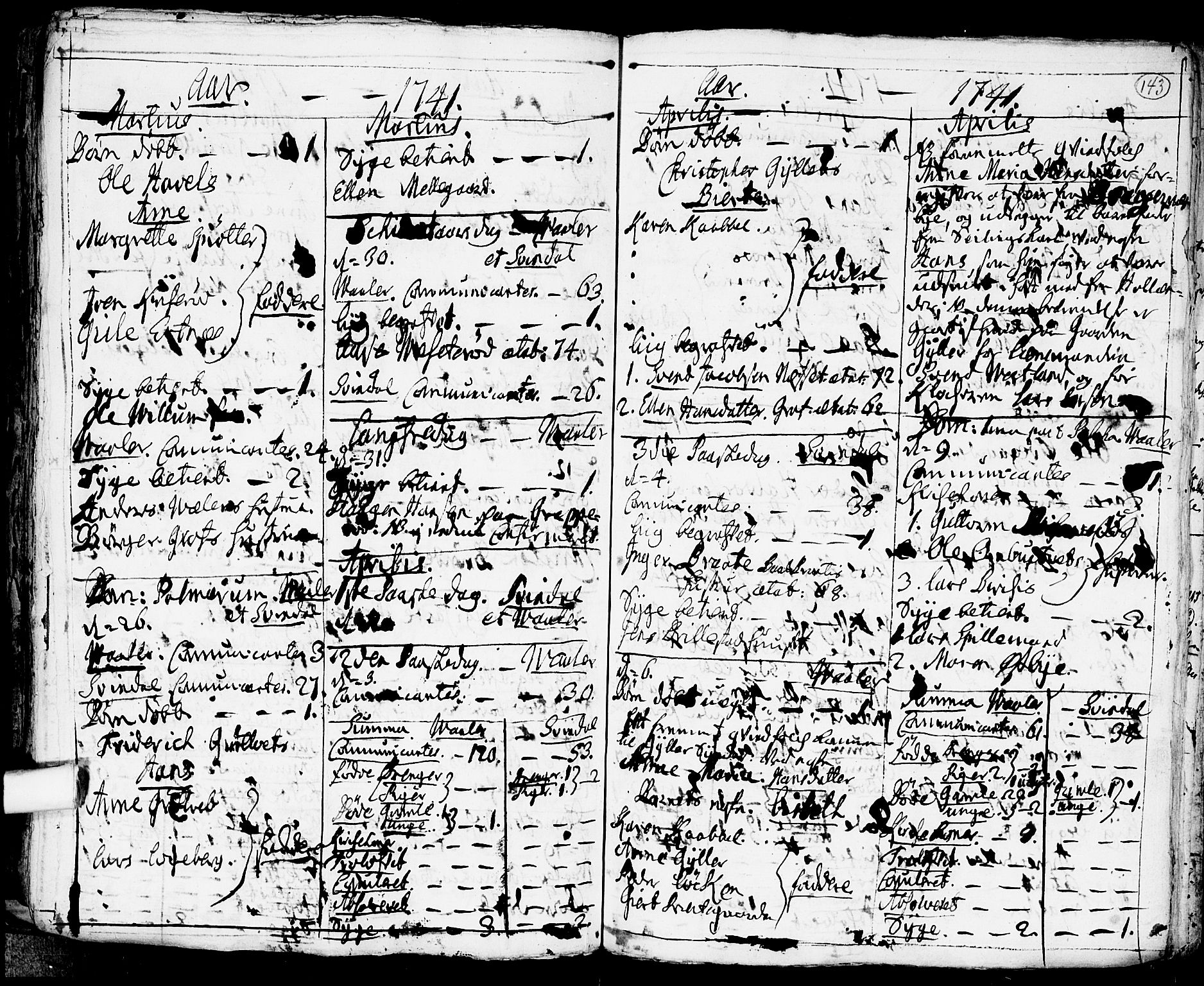 Våler prestekontor Kirkebøker, SAO/A-11083/F/Fa/L0003: Parish register (official) no. I 3, 1730-1770, p. 143
