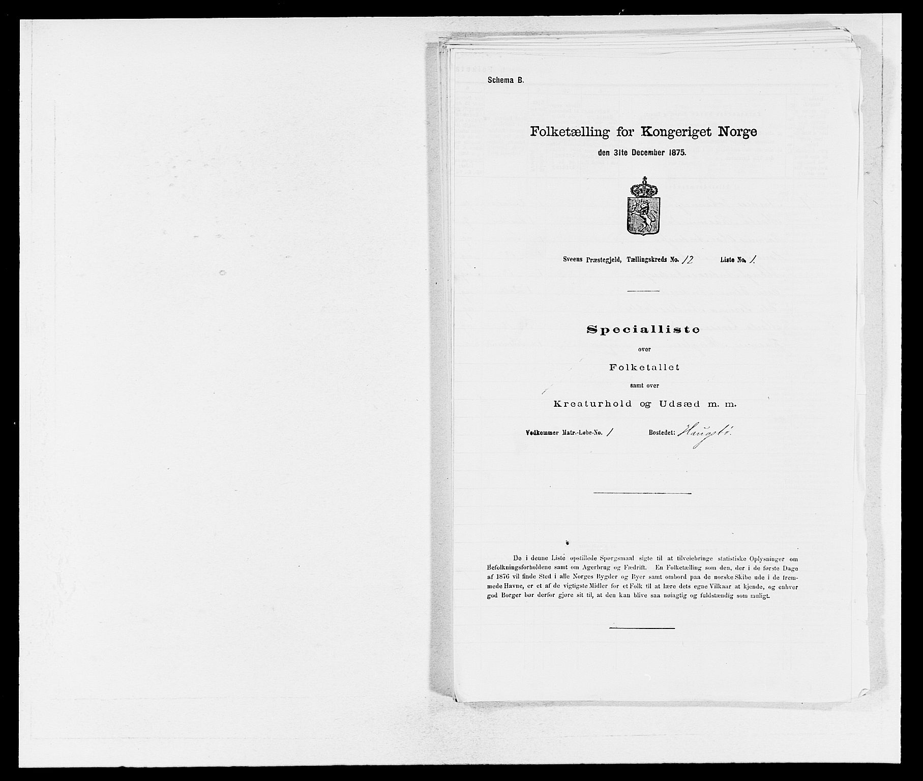 SAB, 1875 census for 1216P Sveio, 1875, p. 1514