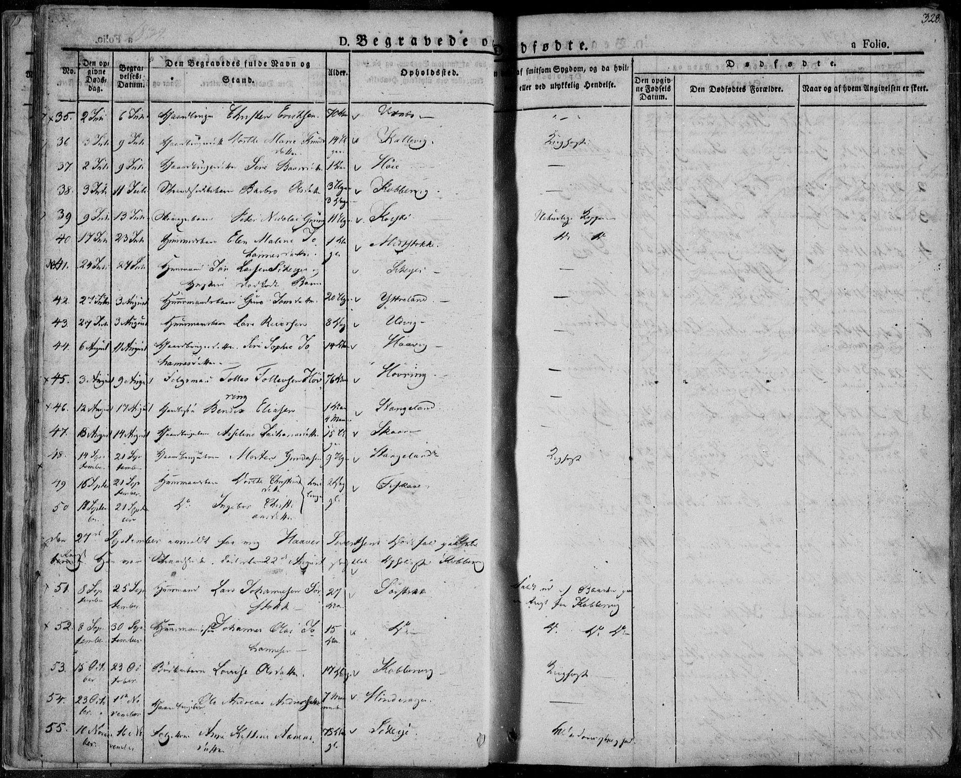 Avaldsnes sokneprestkontor, AV/SAST-A -101851/H/Ha/Haa/L0005: Parish register (official) no. A 5.2, 1825-1841, p. 328