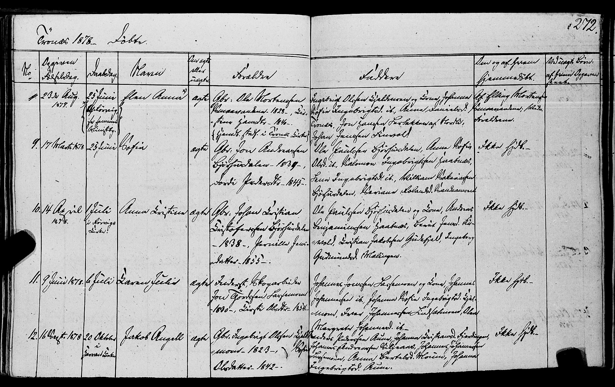 Ministerialprotokoller, klokkerbøker og fødselsregistre - Nord-Trøndelag, SAT/A-1458/762/L0538: Parish register (official) no. 762A02 /2, 1833-1879, p. 272