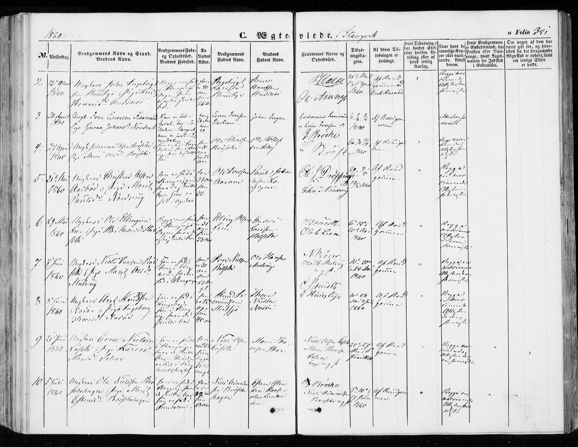 Ministerialprotokoller, klokkerbøker og fødselsregistre - Møre og Romsdal, SAT/A-1454/592/L1026: Parish register (official) no. 592A04, 1849-1867, p. 321