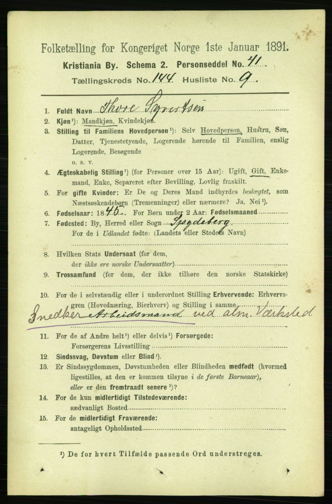 RA, 1891 census for 0301 Kristiania, 1891, p. 79138