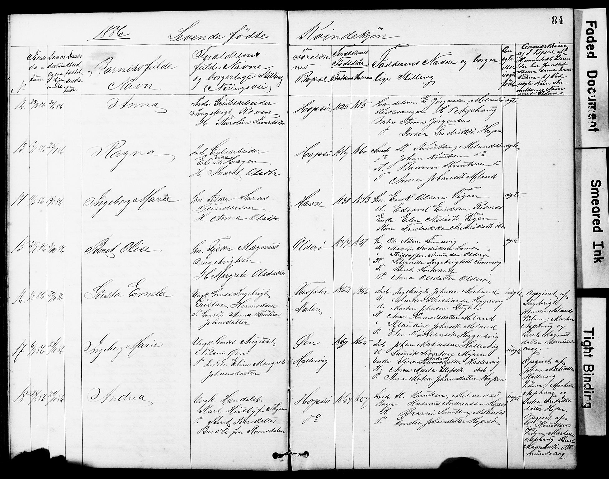 Ministerialprotokoller, klokkerbøker og fødselsregistre - Sør-Trøndelag, SAT/A-1456/634/L0541: Parish register (copy) no. 634C03, 1874-1891, p. 84
