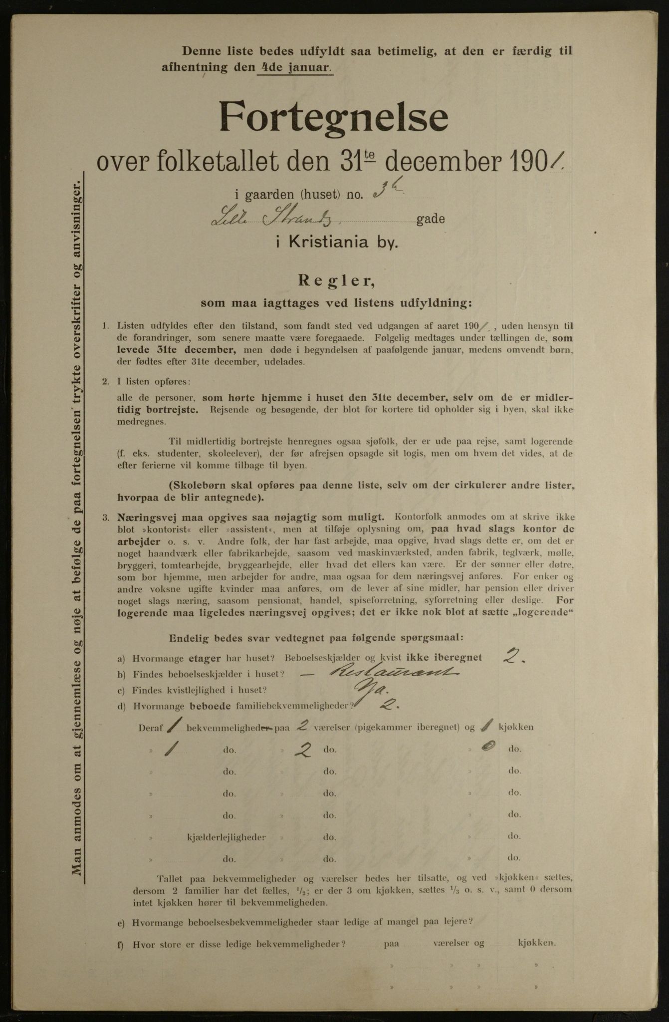 OBA, Municipal Census 1901 for Kristiania, 1901, p. 8900