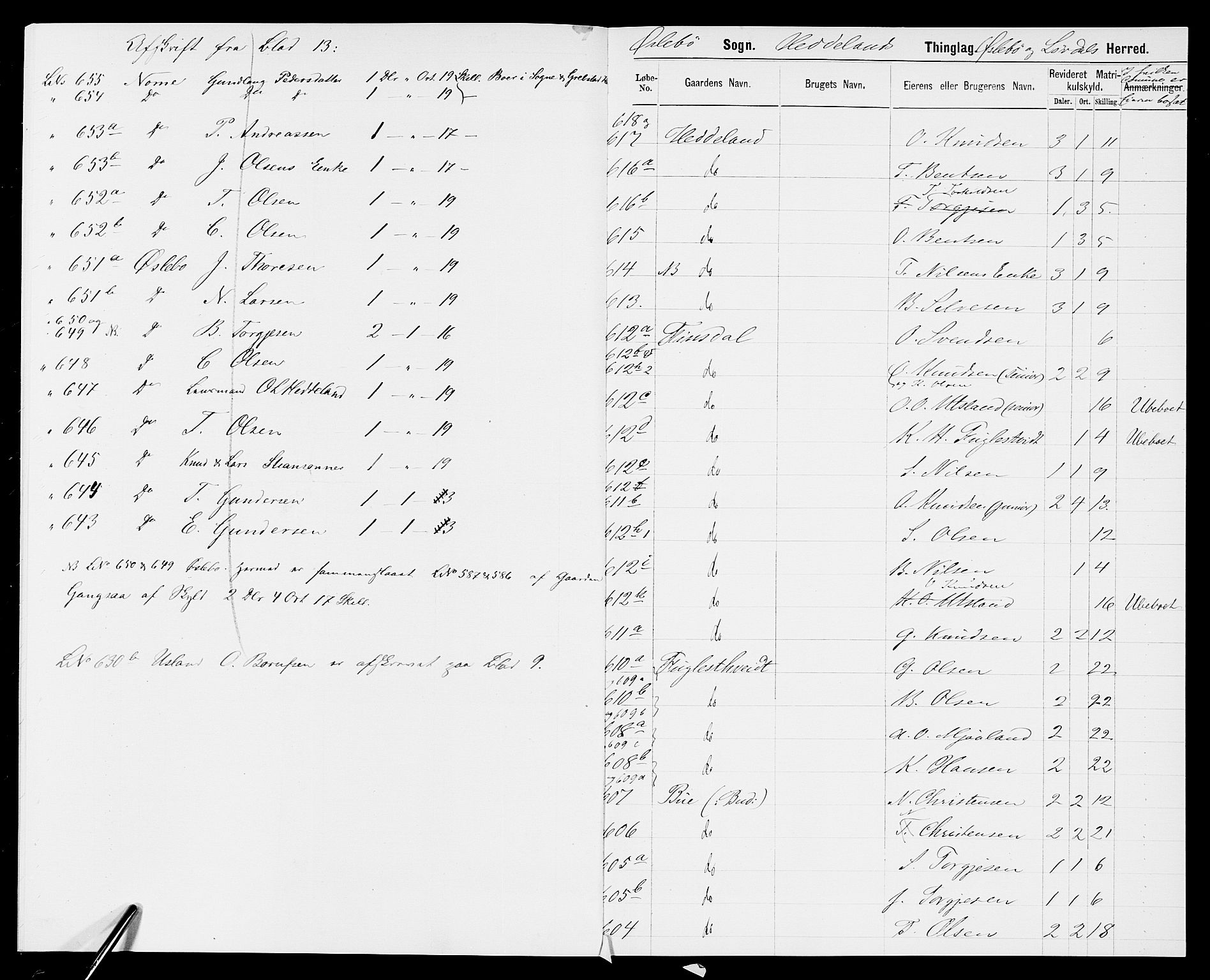 SAK, 1875 census for 1020P Holum, 1875, p. 704