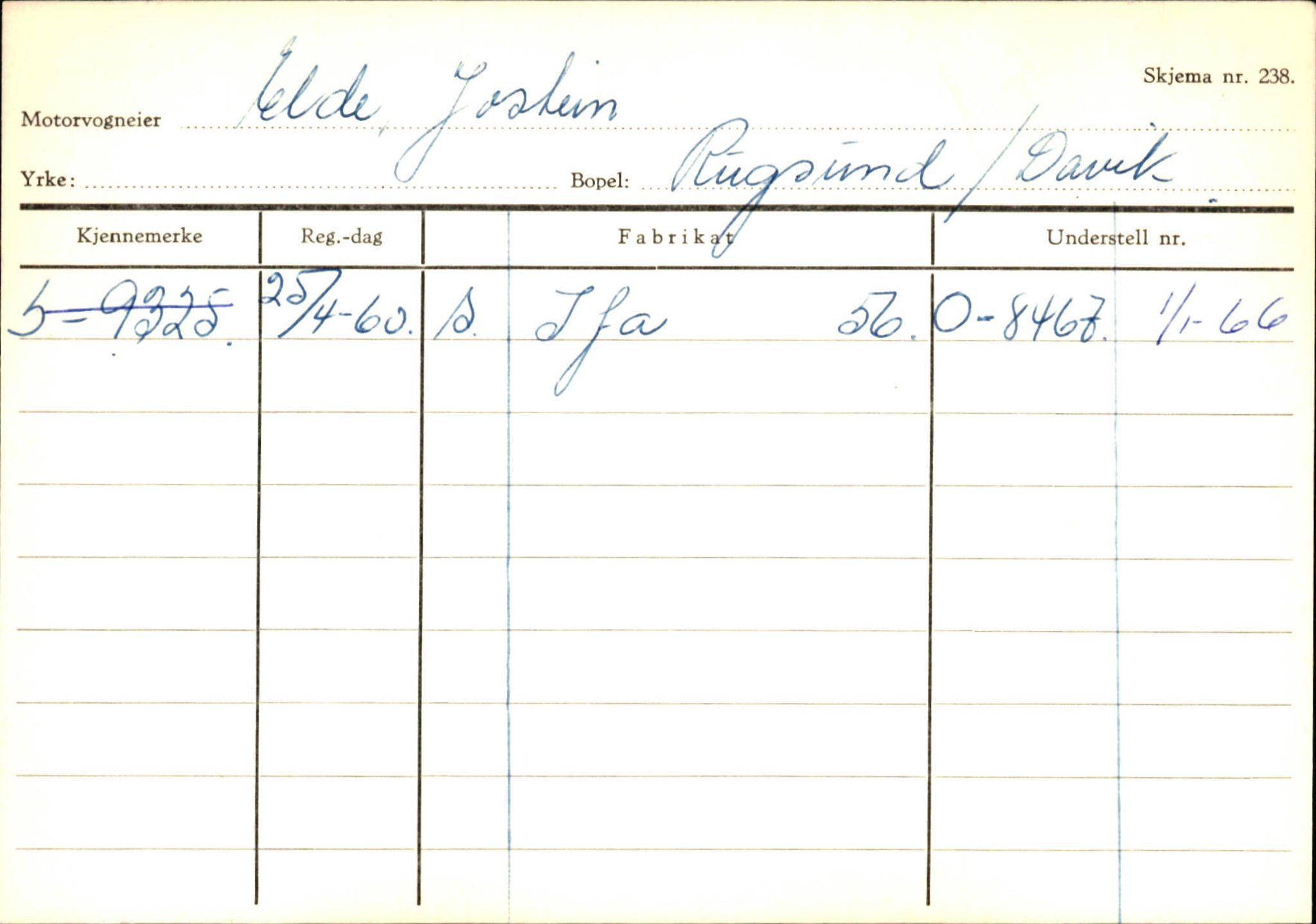 Statens vegvesen, Sogn og Fjordane vegkontor, SAB/A-5301/4/F/L0133: Eigarregister Bremanger A-Å. Gaular A-H, 1945-1975, p. 273