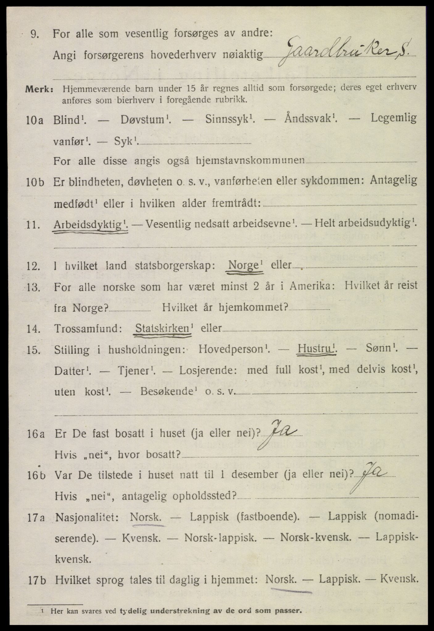 SAT, 1920 census for Inderøy, 1920, p. 4220